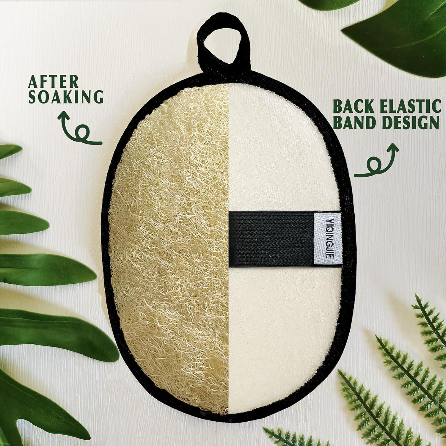 Esponja de Lufa Natural YIQINGJIE Exfoliante Grande 13x18cm