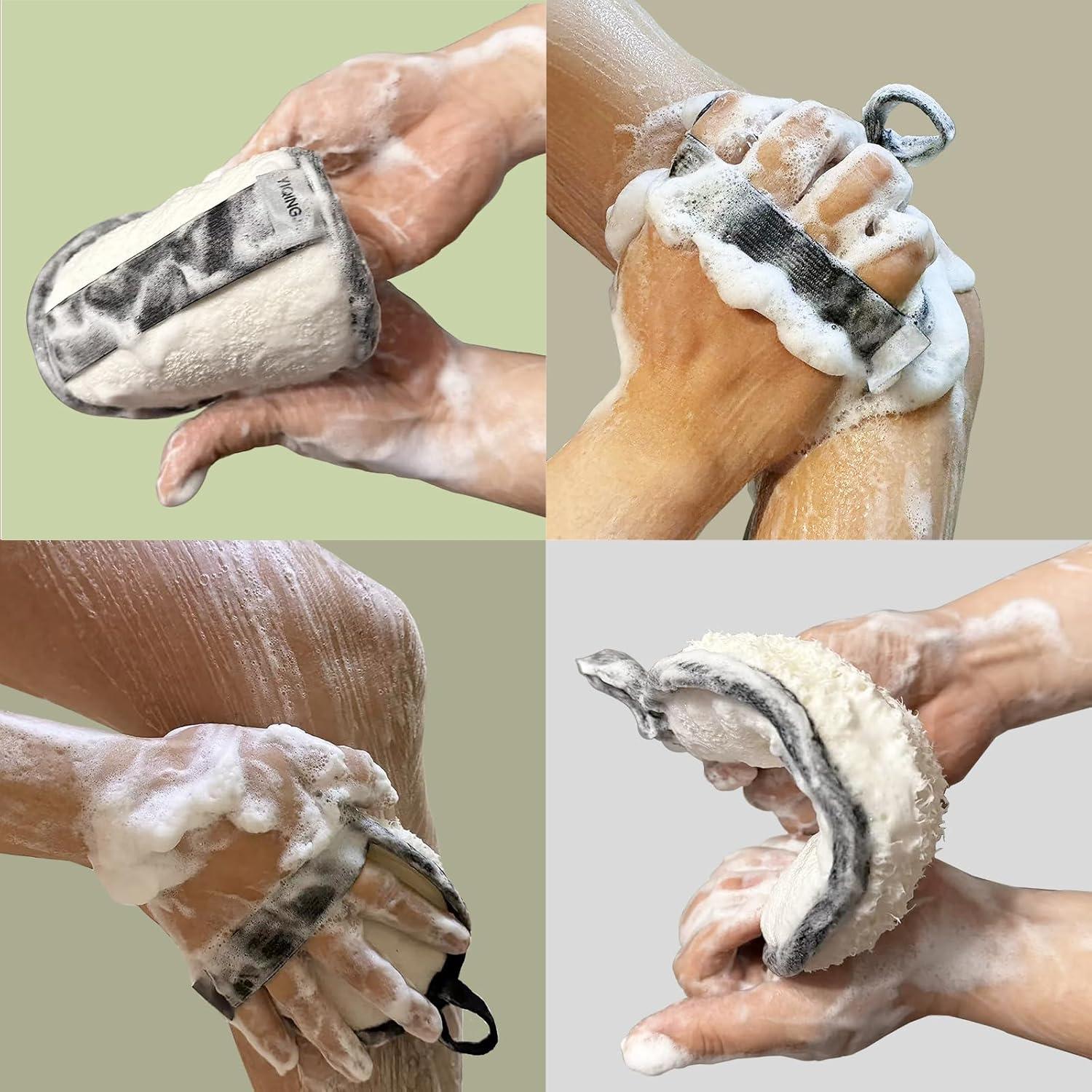 Esponja de Lufa Natural YIQINGJIE Exfoliante Grande 13x18cm