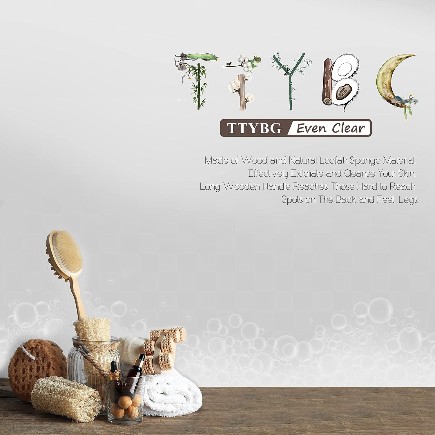 Esponja de Lufa Natural Exfoliante TTYBG con Mango Largo 41cm