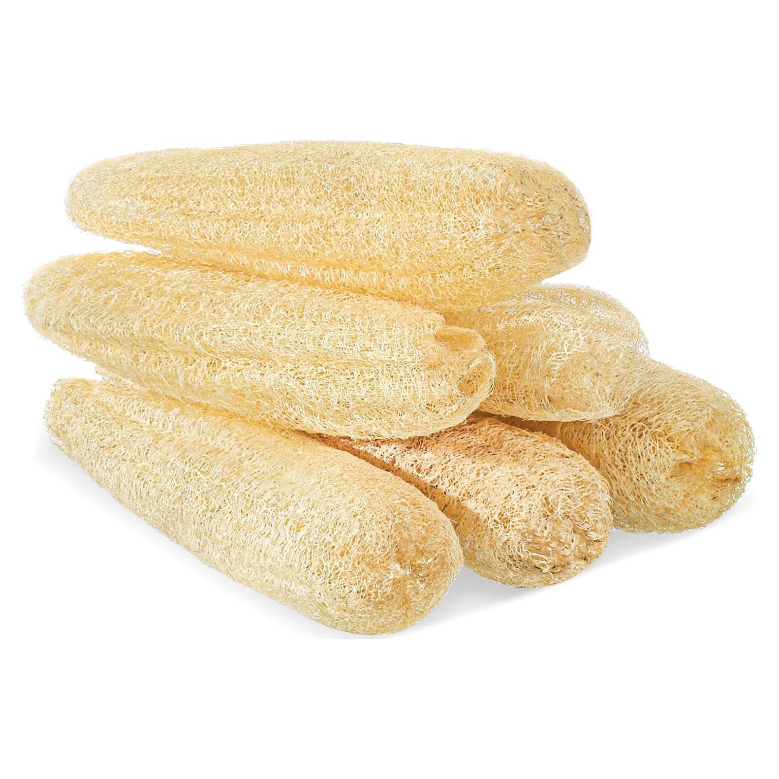 Esponjas de Lufa Natural THE KING HIS QUEEN - Paquete de 6