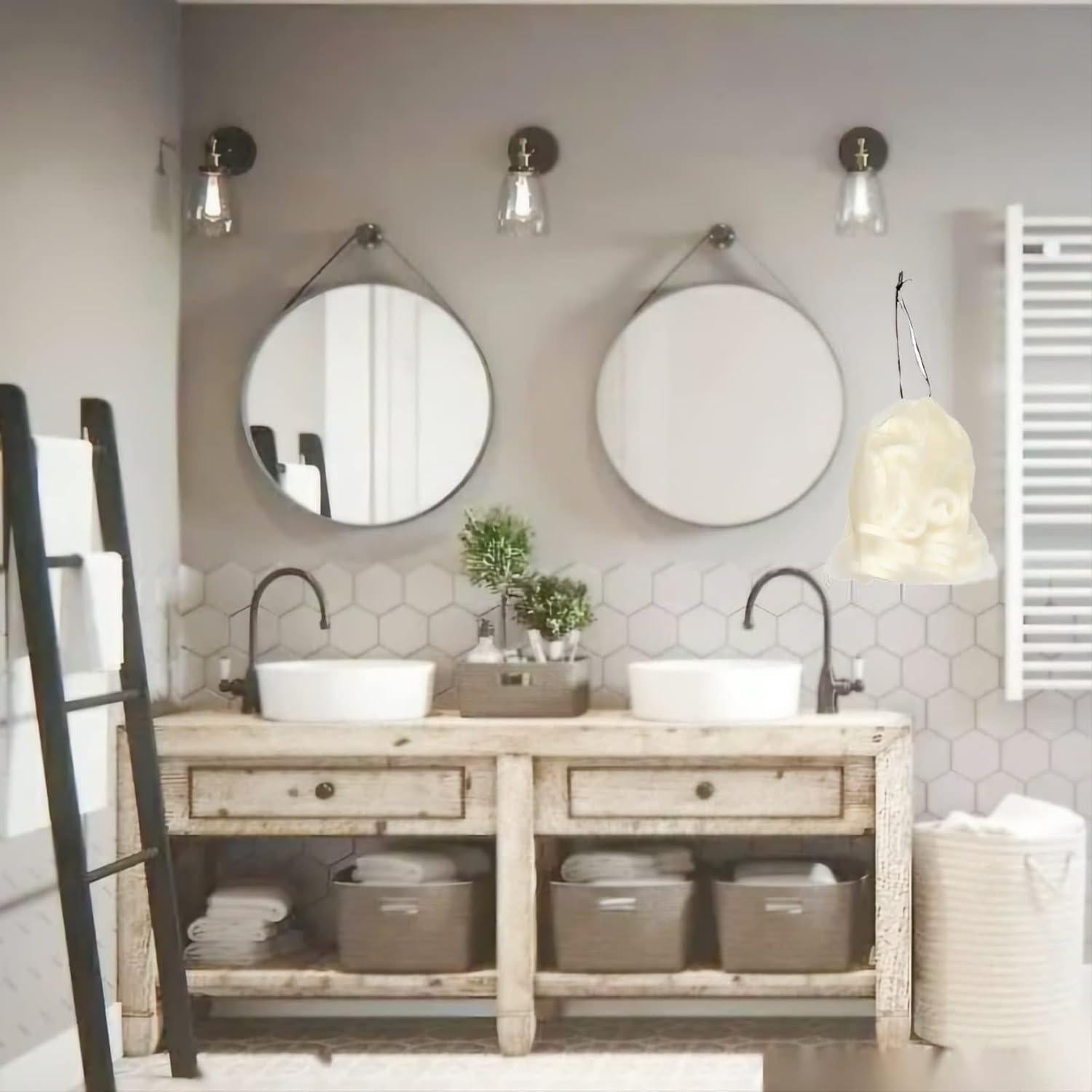 50 Rodajas de Lufa Natural 5cm + 3 Almohadillas Exfoliantes