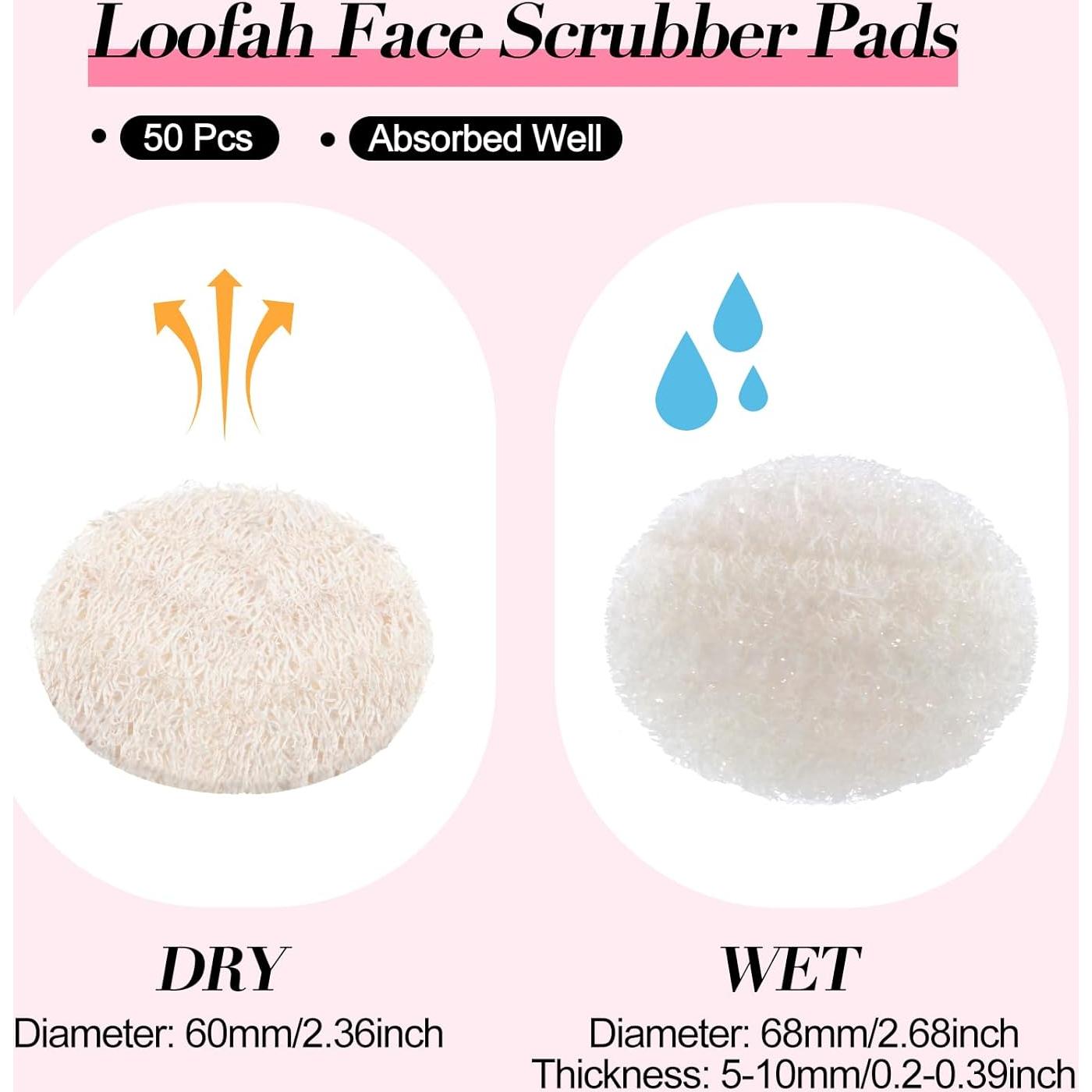 Esponjas Exfoliantes Faciales Bokon 50 Pcs Lufa Natural 6 cm