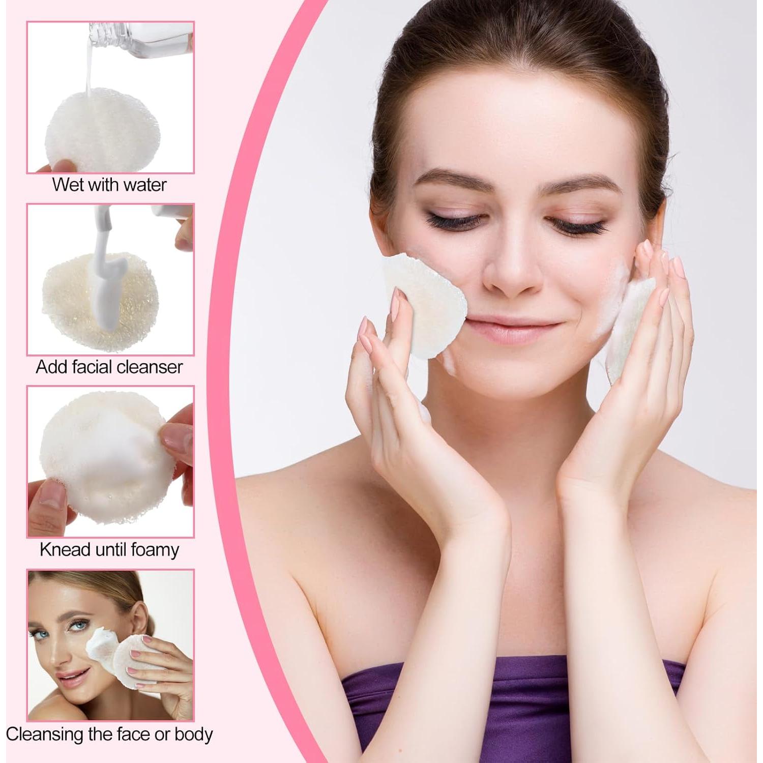 Esponjas Exfoliantes Faciales Bokon 50 Pcs Lufa Natural 6 cm