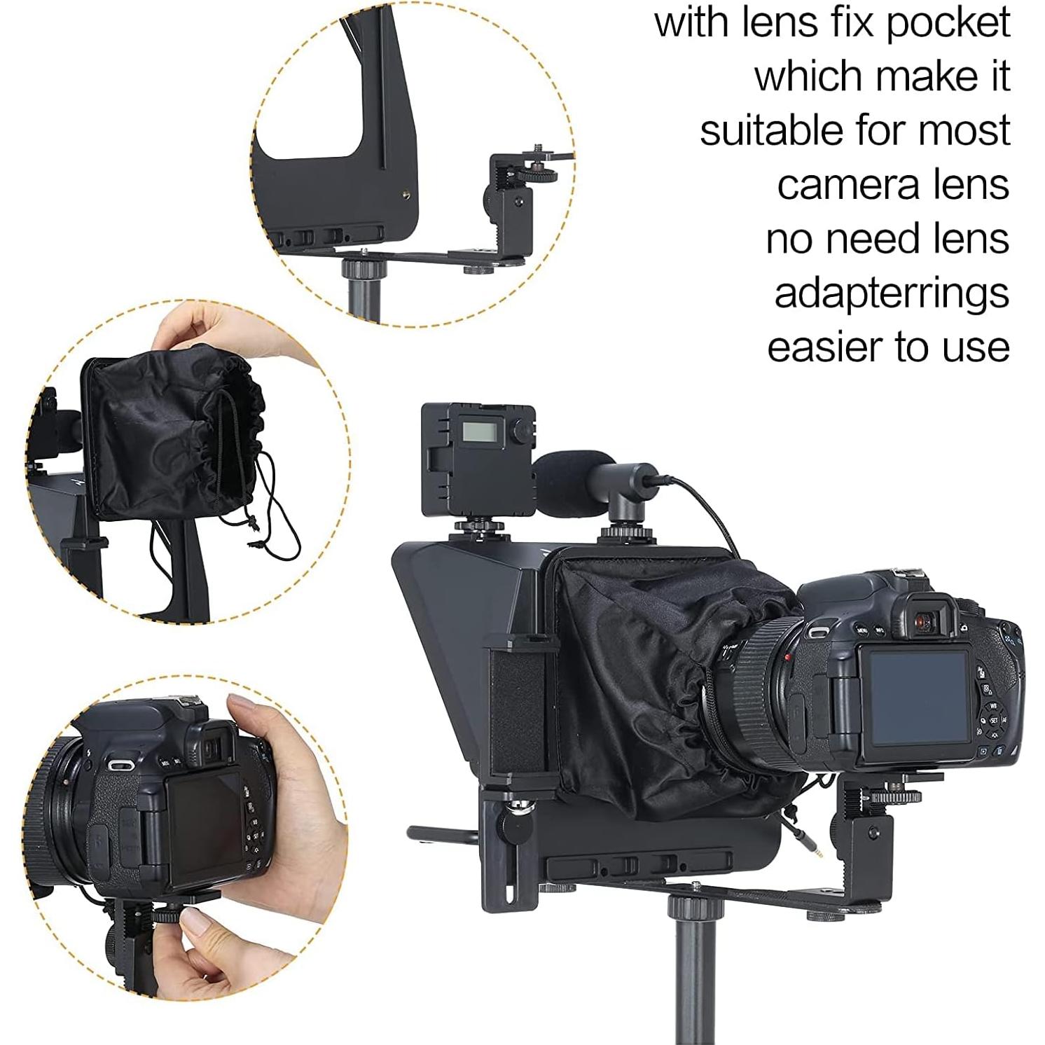 Teleprompter Inmei Portátil para Smartphone y DSLR 20.2x14.5cm