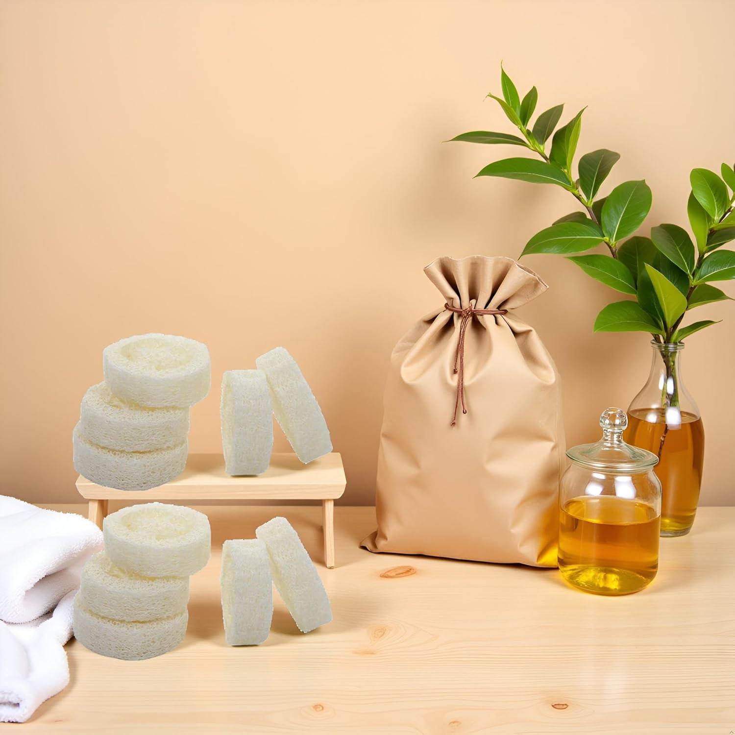 10 Rodajas de Luffa Natural Exfoliante para Jabón - GANPUB