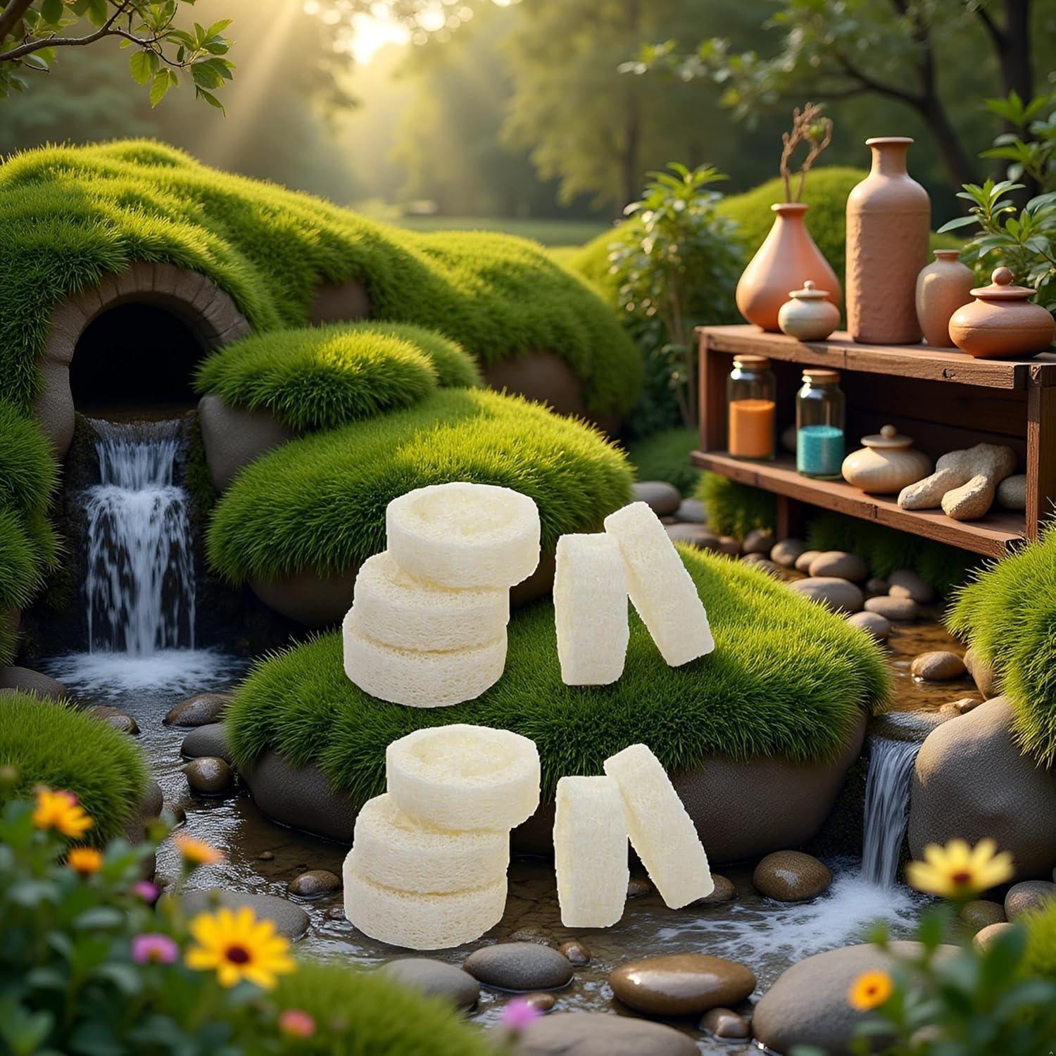 10 Rodajas de Luffa Natural Exfoliante para Jabón - GANPUB