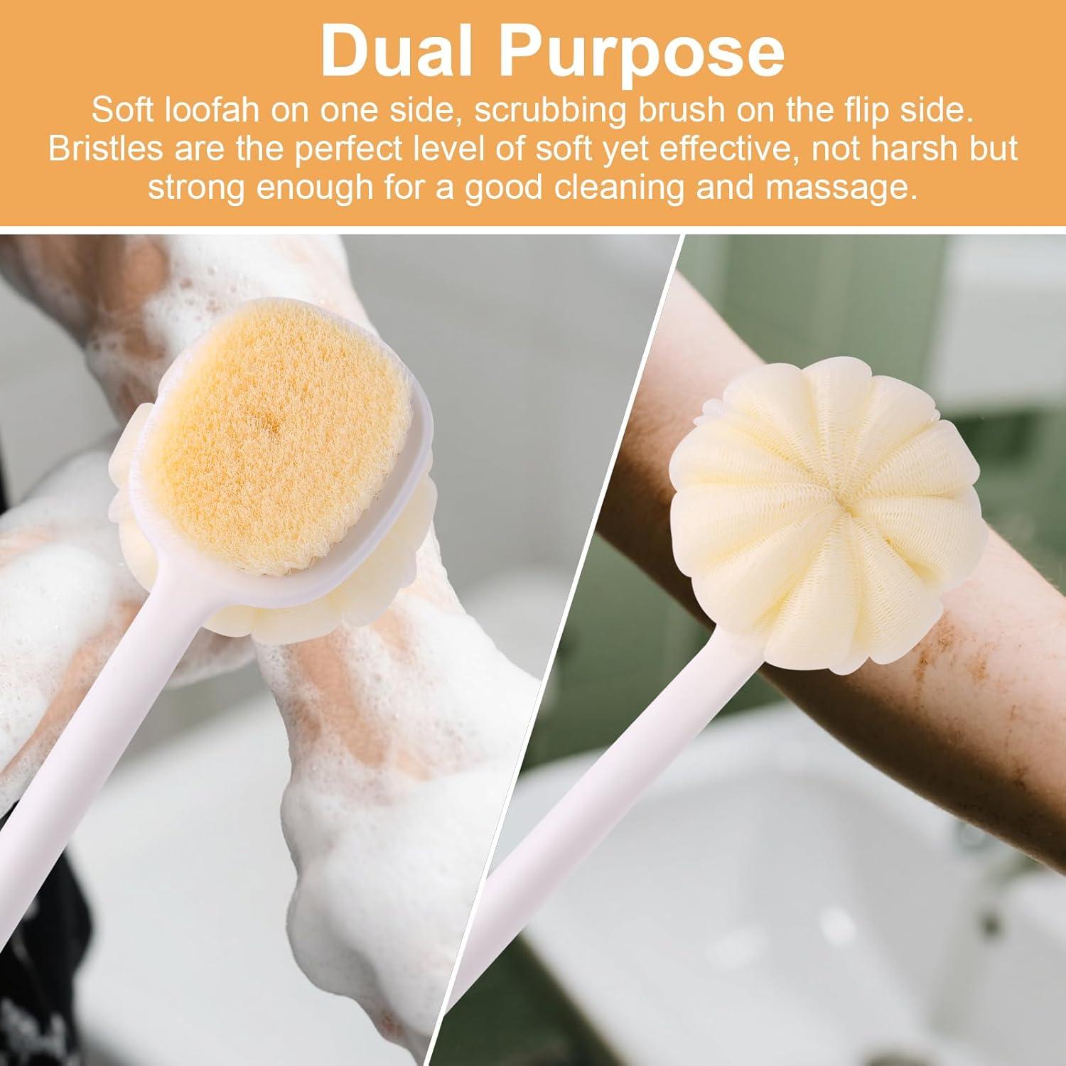 Cepillo de Ducha XDMURYM con Mango Largo y Doble Cara