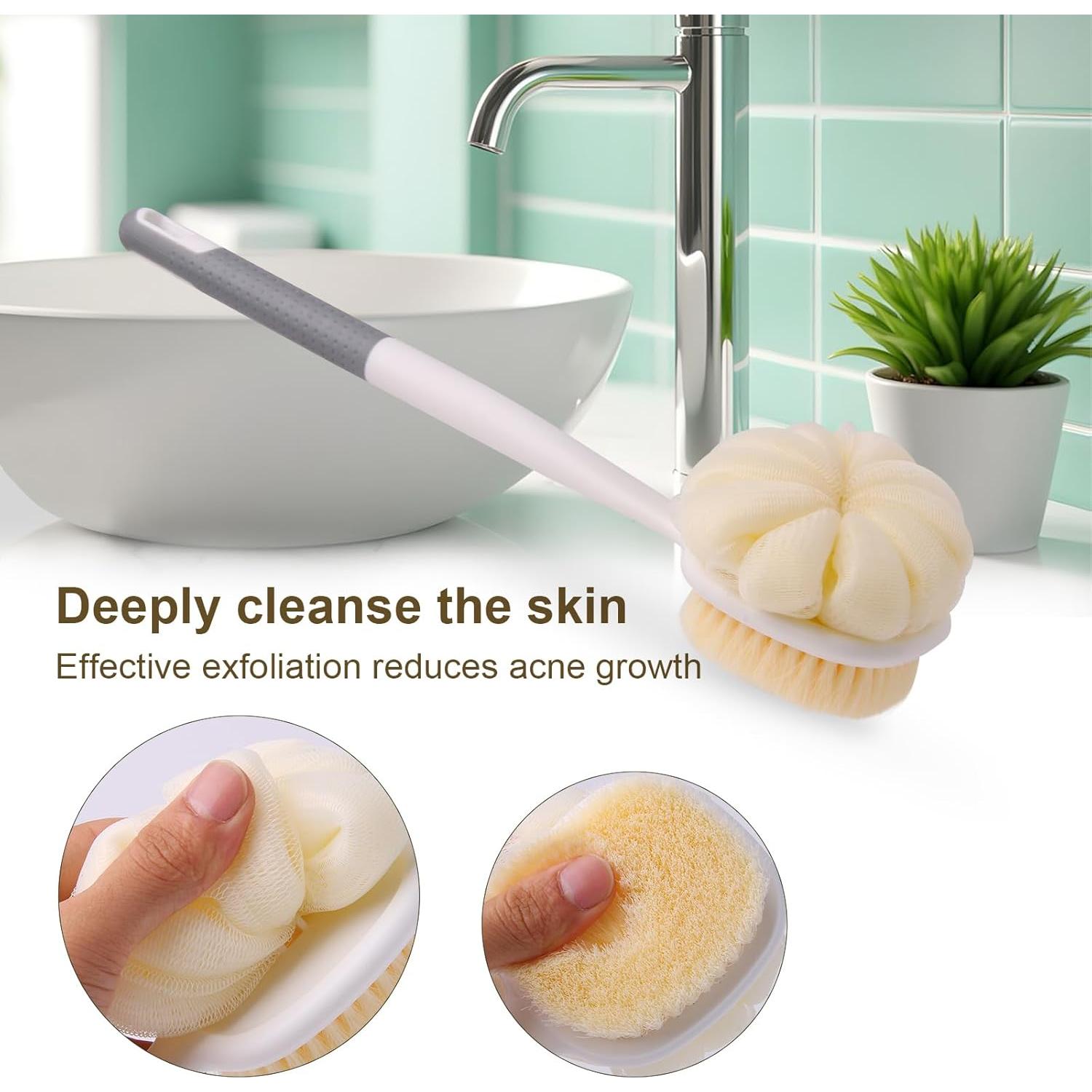 Cepillo de Ducha XDMURYM con Mango Largo y Doble Cara