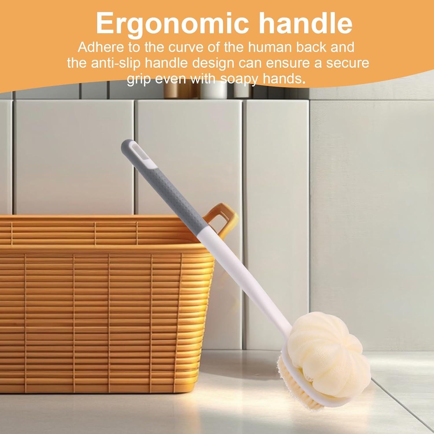 Cepillo de Ducha XDMURYM con Mango Largo y Doble Cara