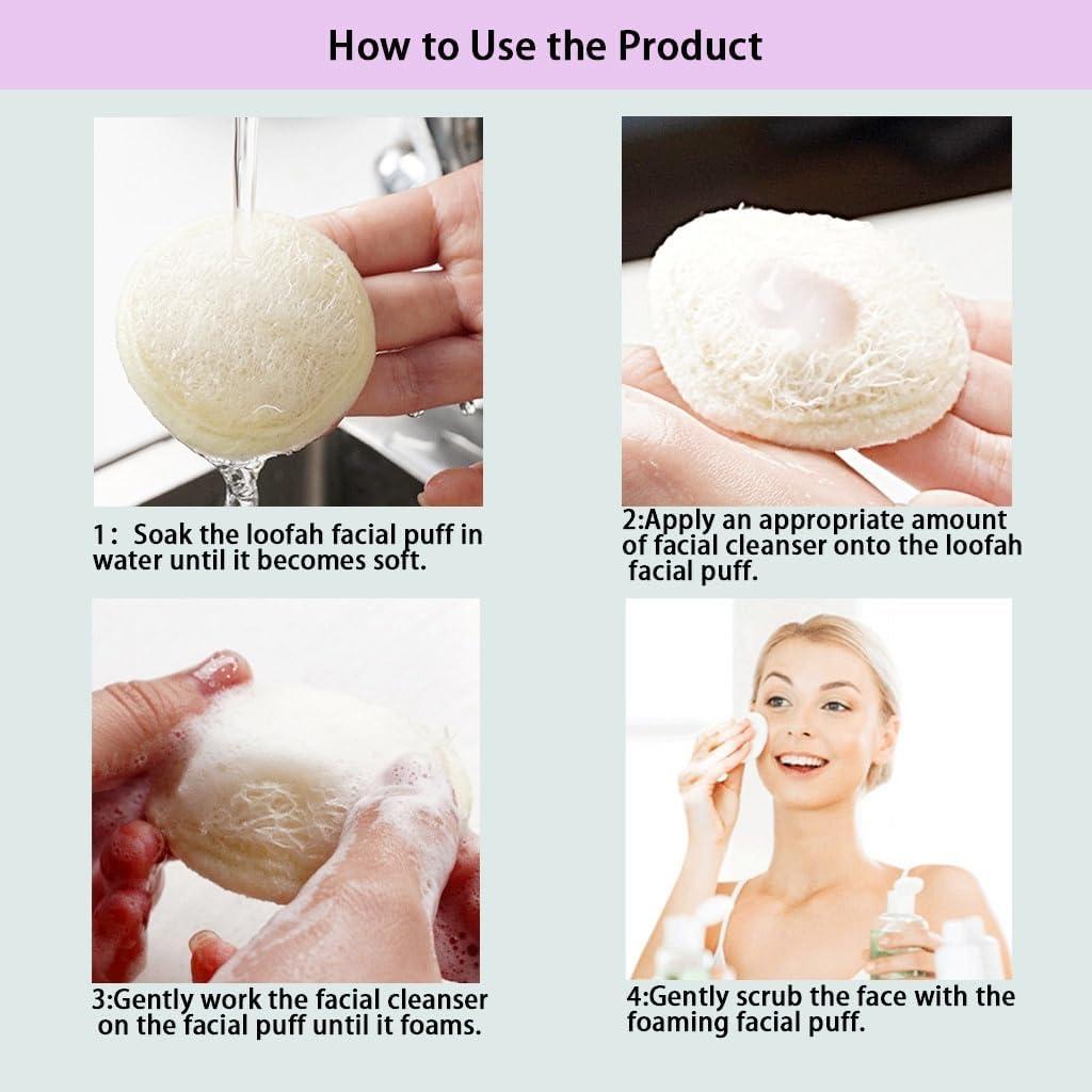 Esponjas Exfoliantes de Lufa Natural SHENGZHENFUSHI - 6 Piezas