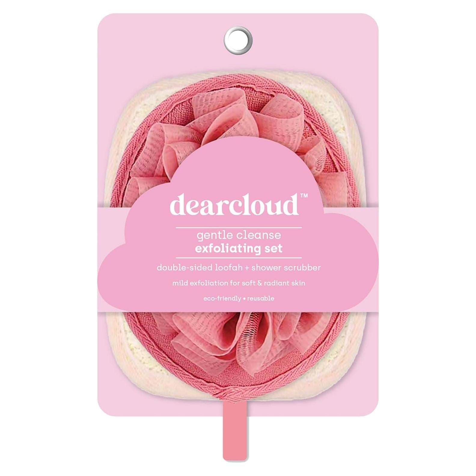 Juego de Exfoliación Corporal PUREUNBI Rosa - Esponja Doble Cara