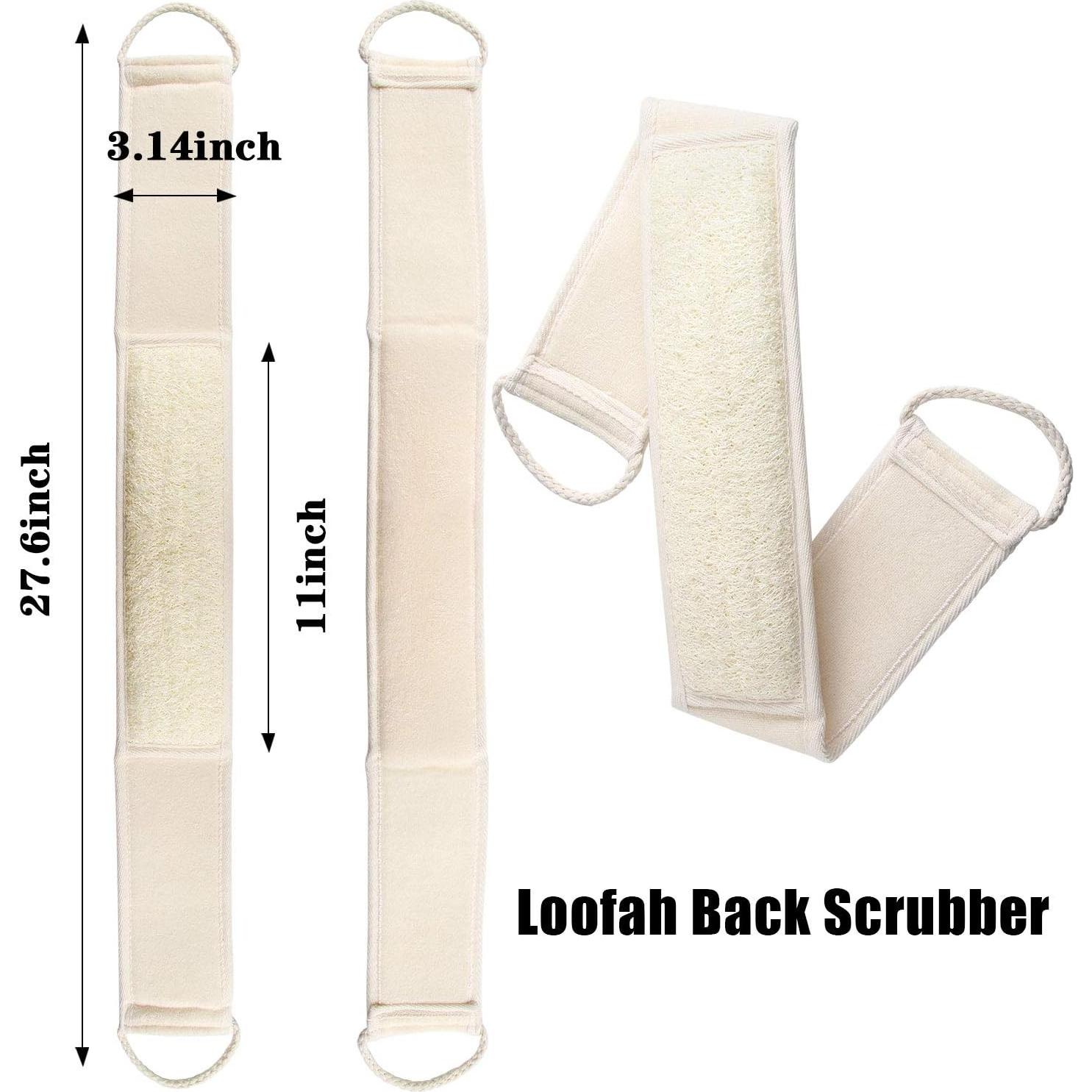 Esponjas Exfoliantes de Loofa FEBSNOW - 4 Piezas Naturales