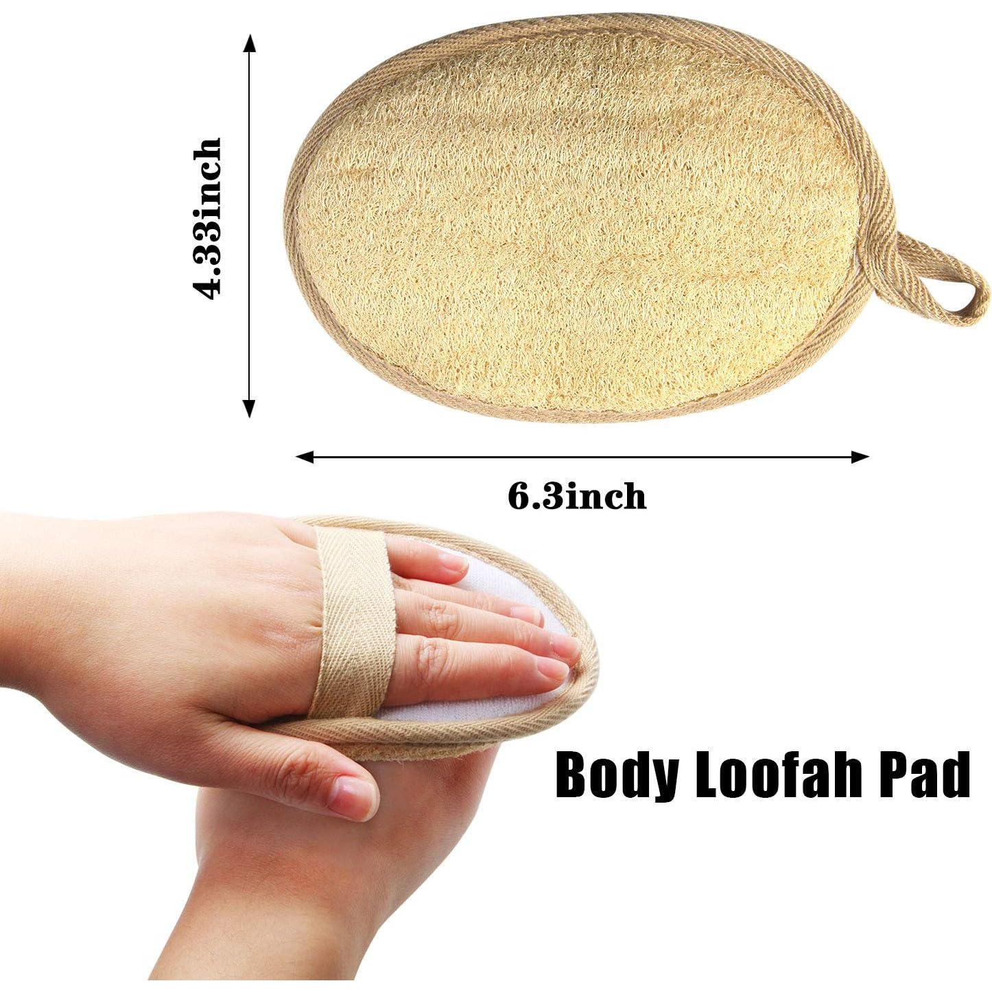 Esponjas Exfoliantes de Loofa FEBSNOW - 4 Piezas Naturales