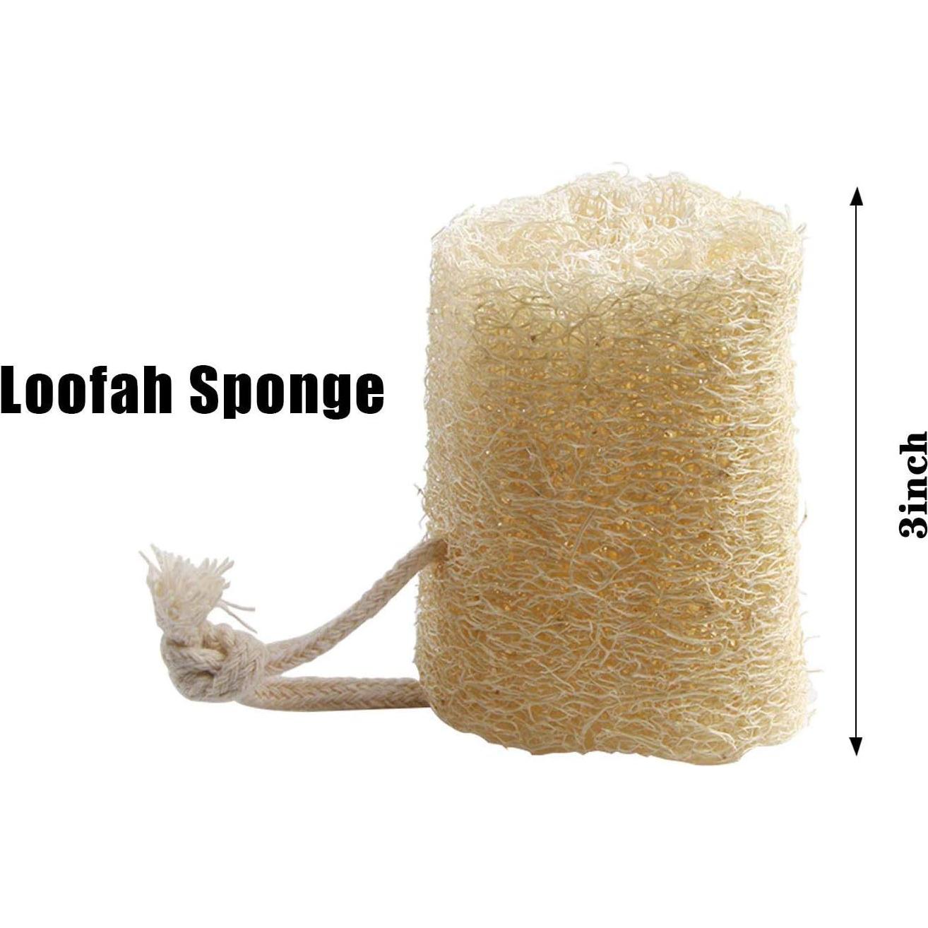 Esponjas Exfoliantes de Loofa FEBSNOW - 4 Piezas Naturales