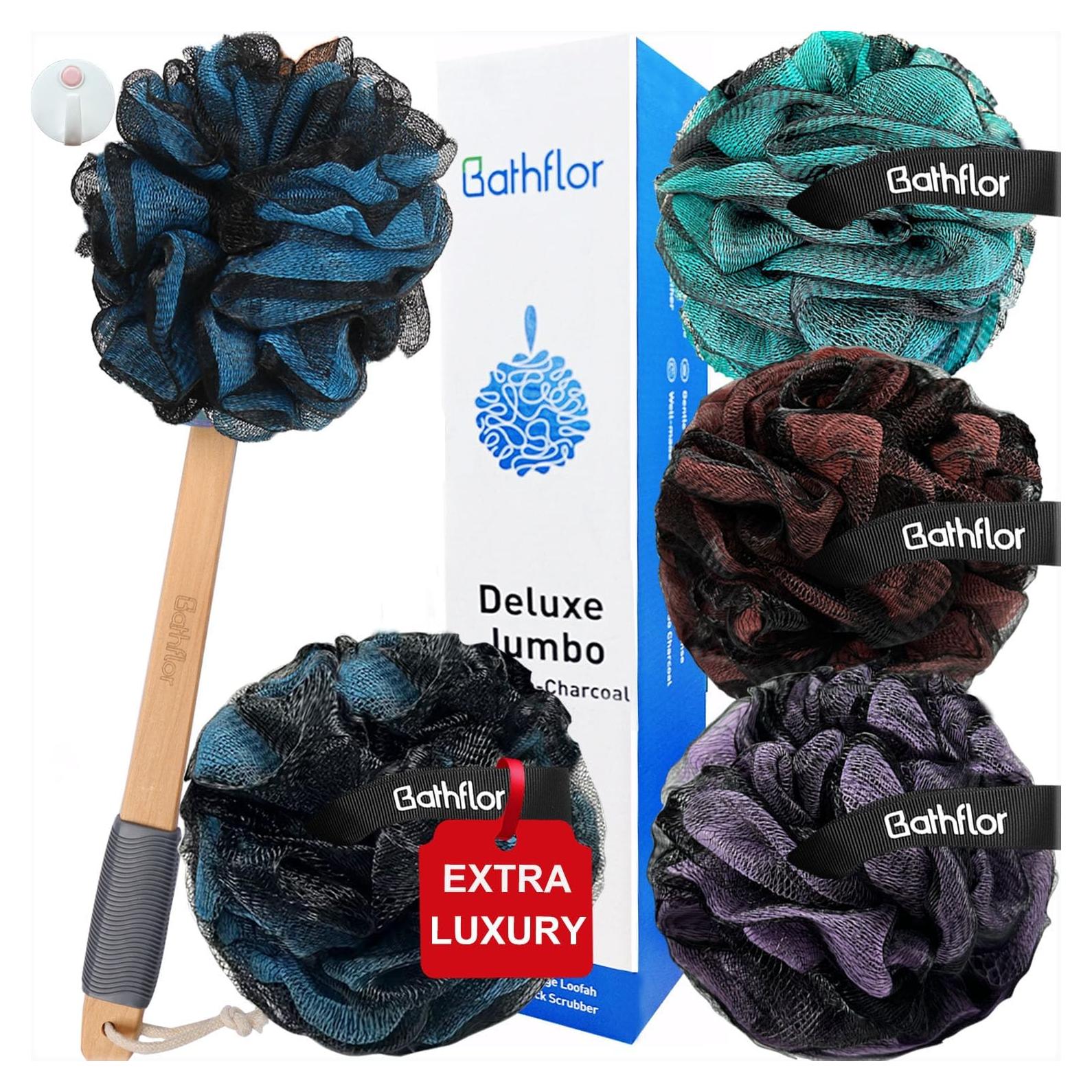 Esponja de Loofah XL 80g Bathflor con Mango Largo 43cm