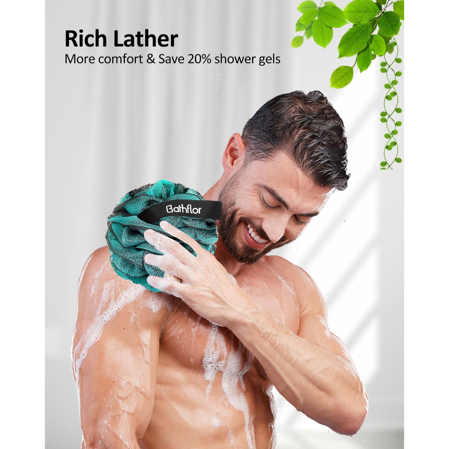 Esponja de Loofah XL 80g Bathflor con Mango Largo 43cm