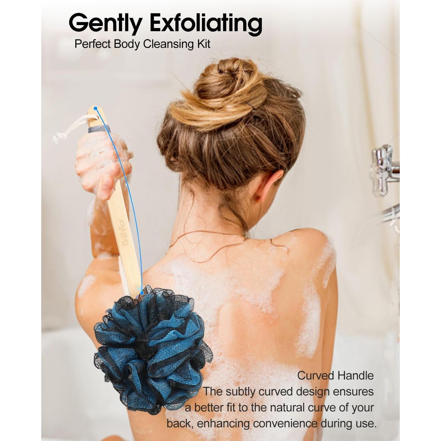 Esponja de Loofah XL 80g Bathflor con Mango Largo 43cm