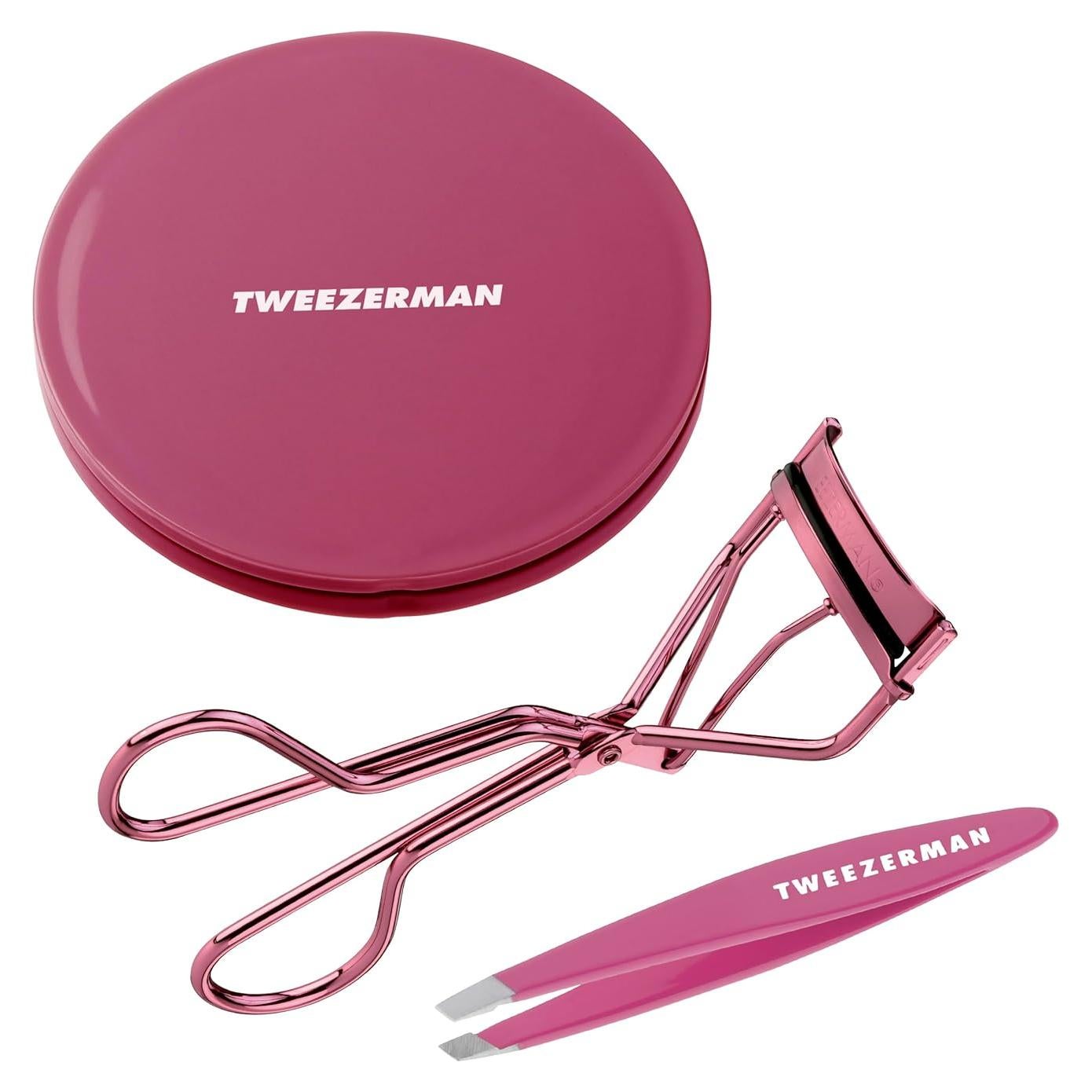 Juego de Cejas y Pestañas Tweezerman - Mini Pinza y Rizador
