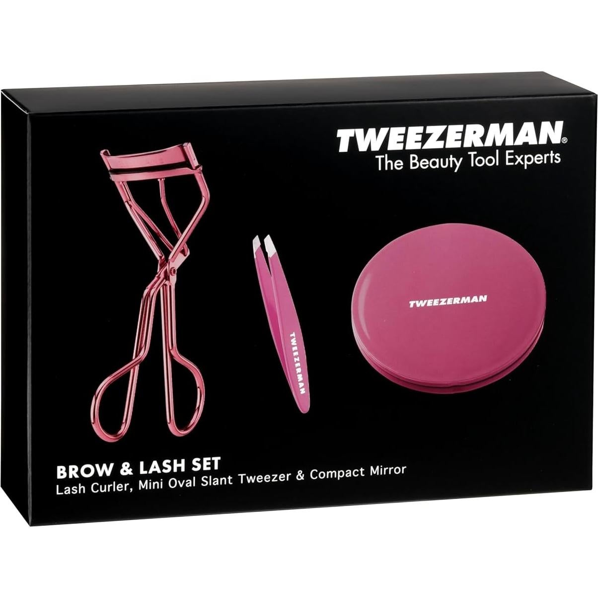 Juego de Cejas y Pestañas Tweezerman - Mini Pinza y Rizador