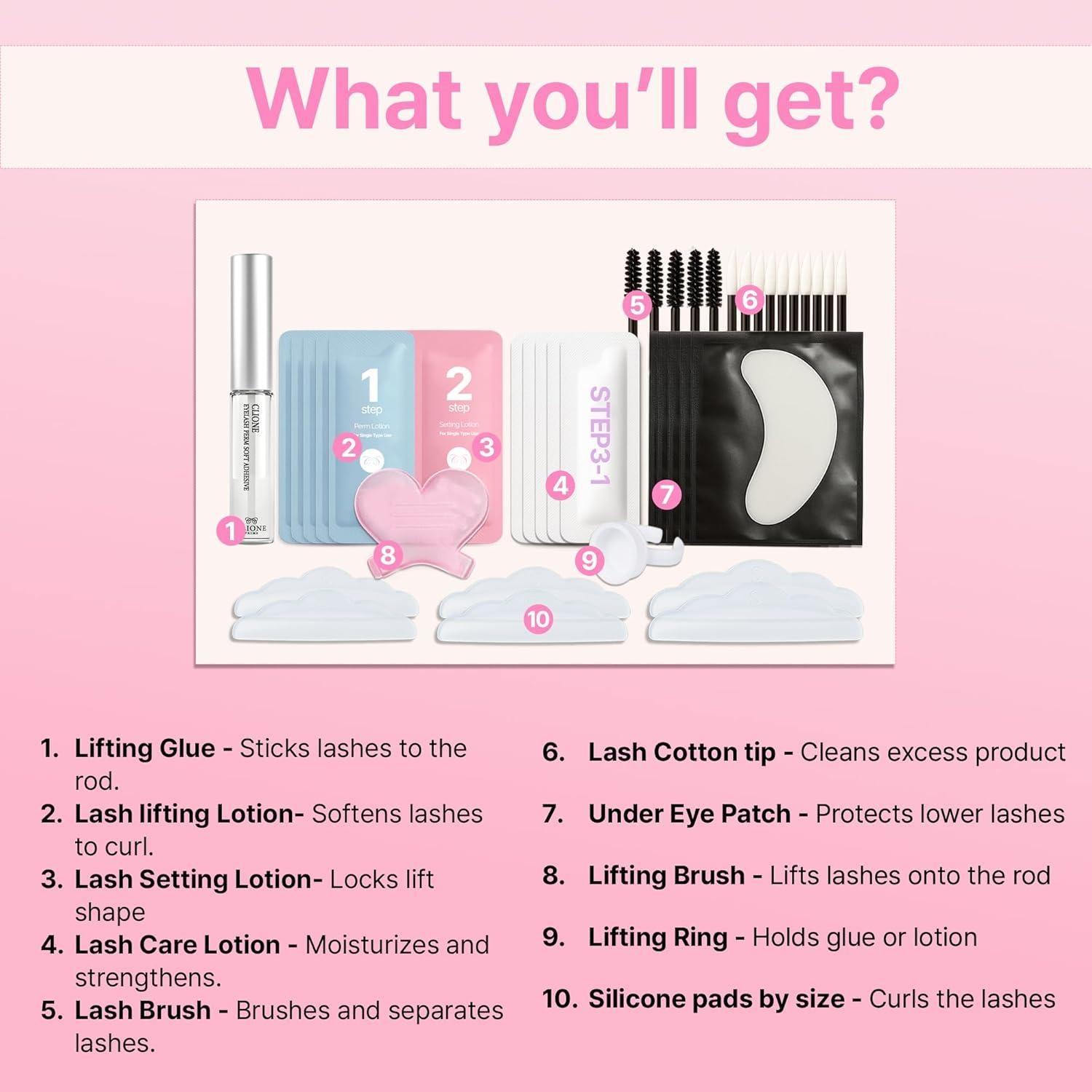 Kit de Elevación de Pestañas CLIONE PRIME - Todo en Uno 100g