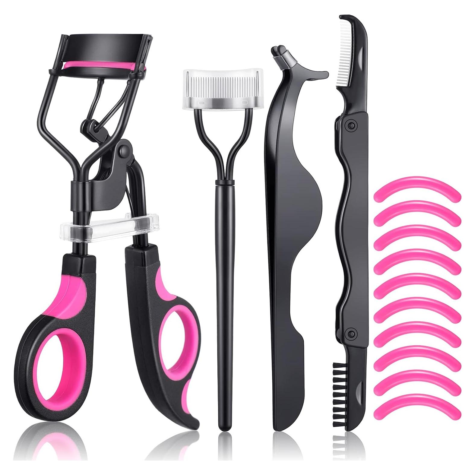 Kit de Rizador de Pestañas 14 Piezas Honoson - Negro y Púrpura