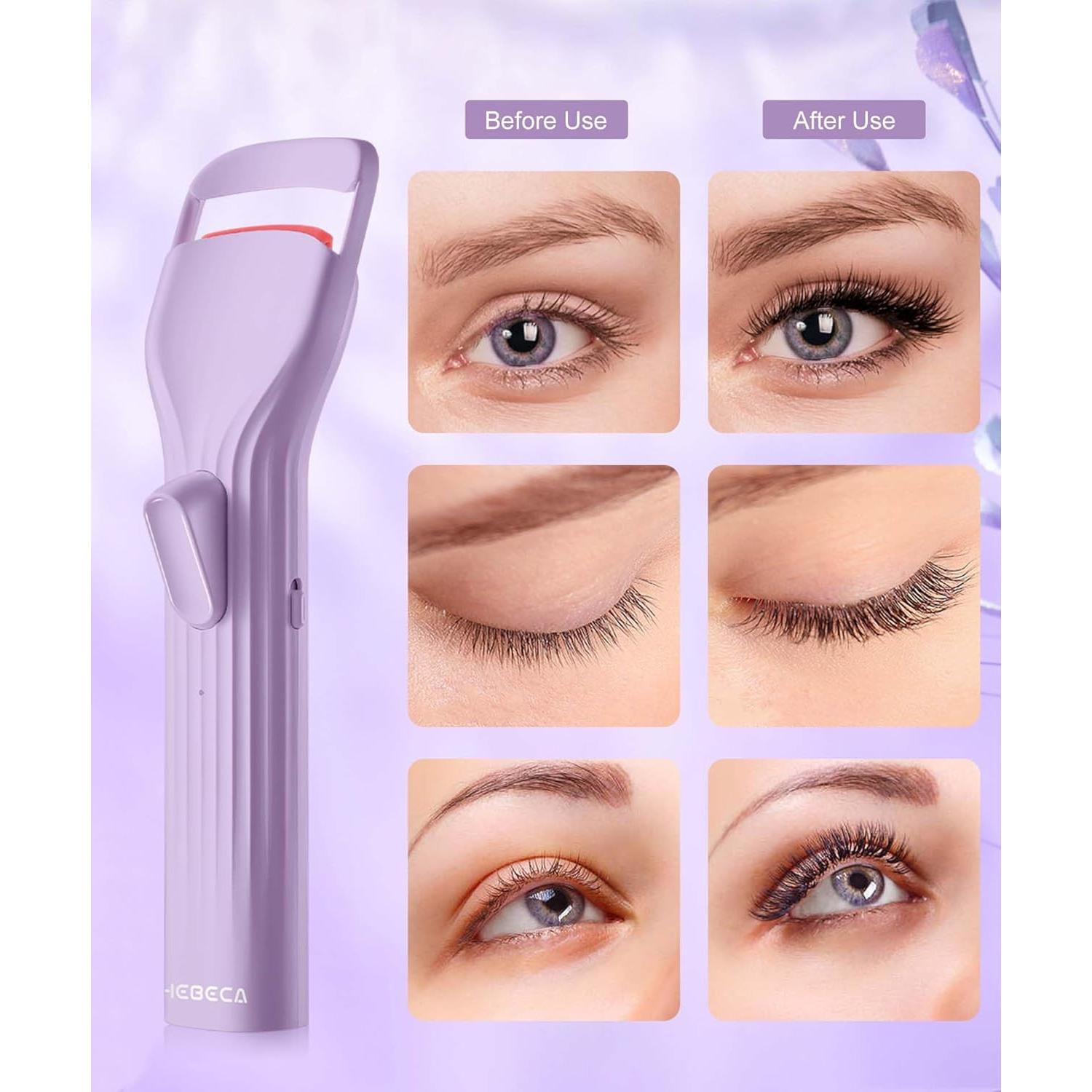Rizador de Pestañas Eléctrico HEBECA EC2001 Violeta 600mAh