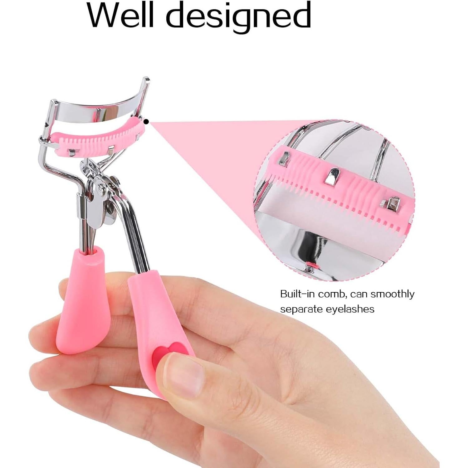 Rizador de Pestañas con Peine Sliverdew 10.7x3.5cm 2 Pcs