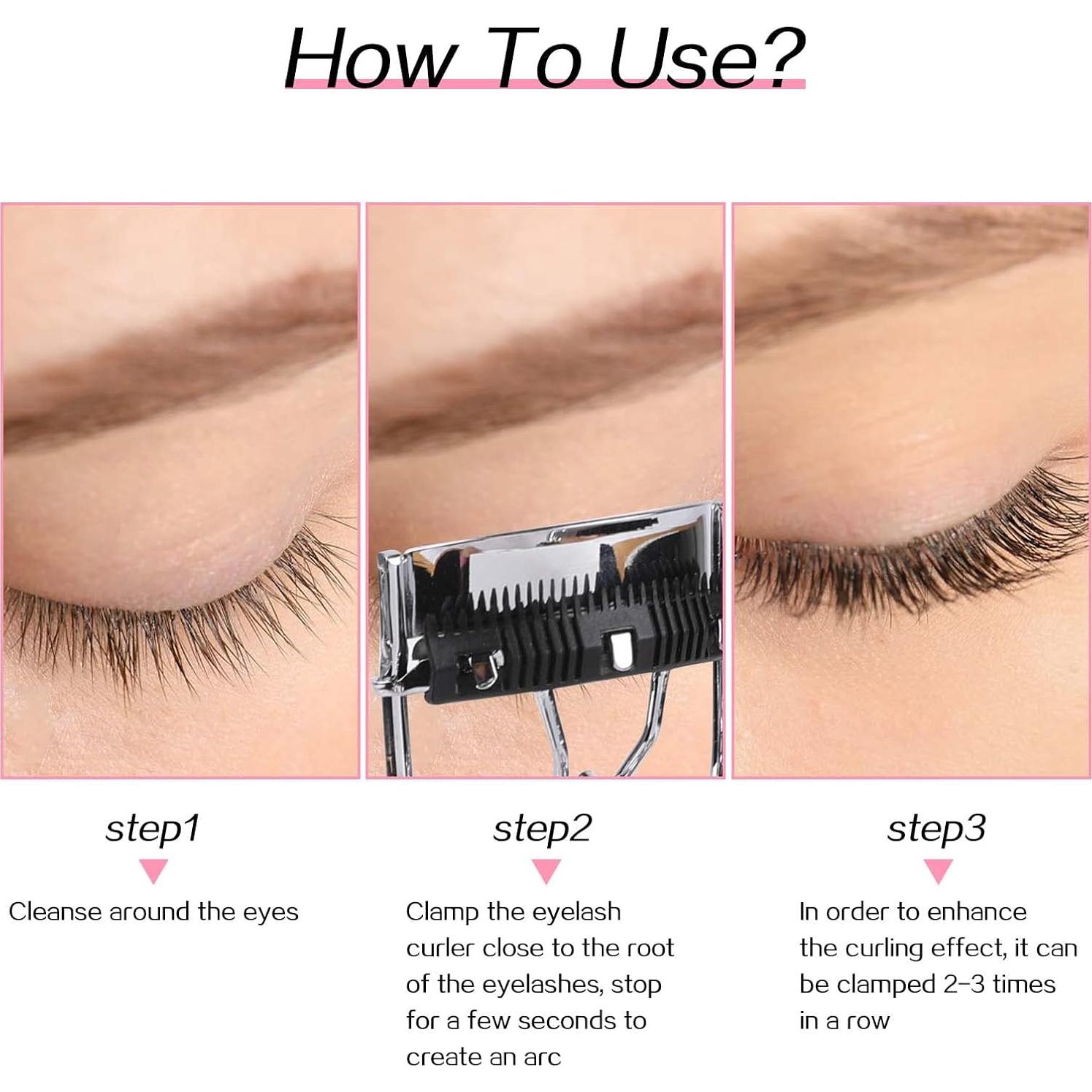 Rizador de Pestañas con Peine Sliverdew 10.7x3.5cm 2 Pcs