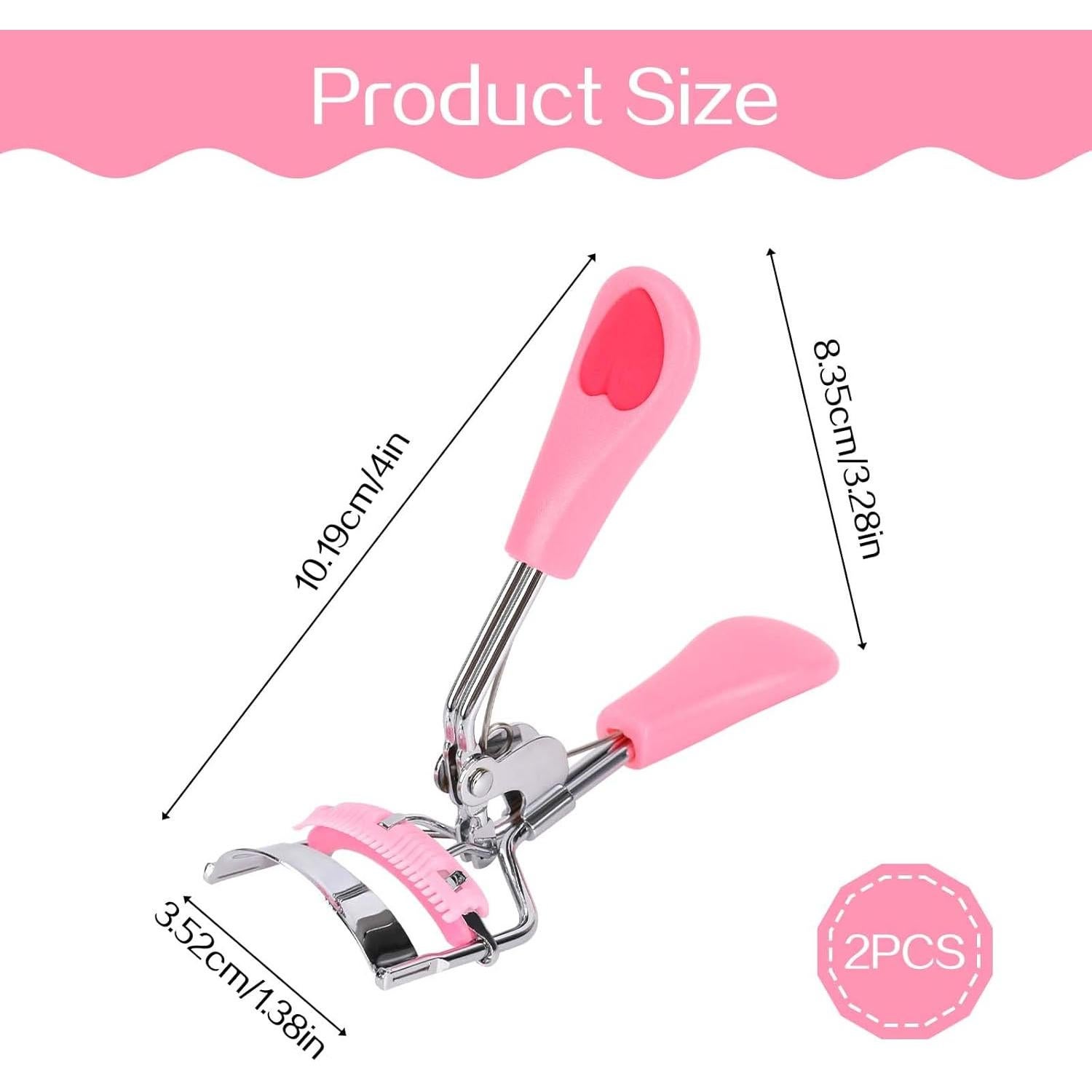 Rizador de Pestañas con Peine Sliverdew 10.7x3.5cm 2 Pcs