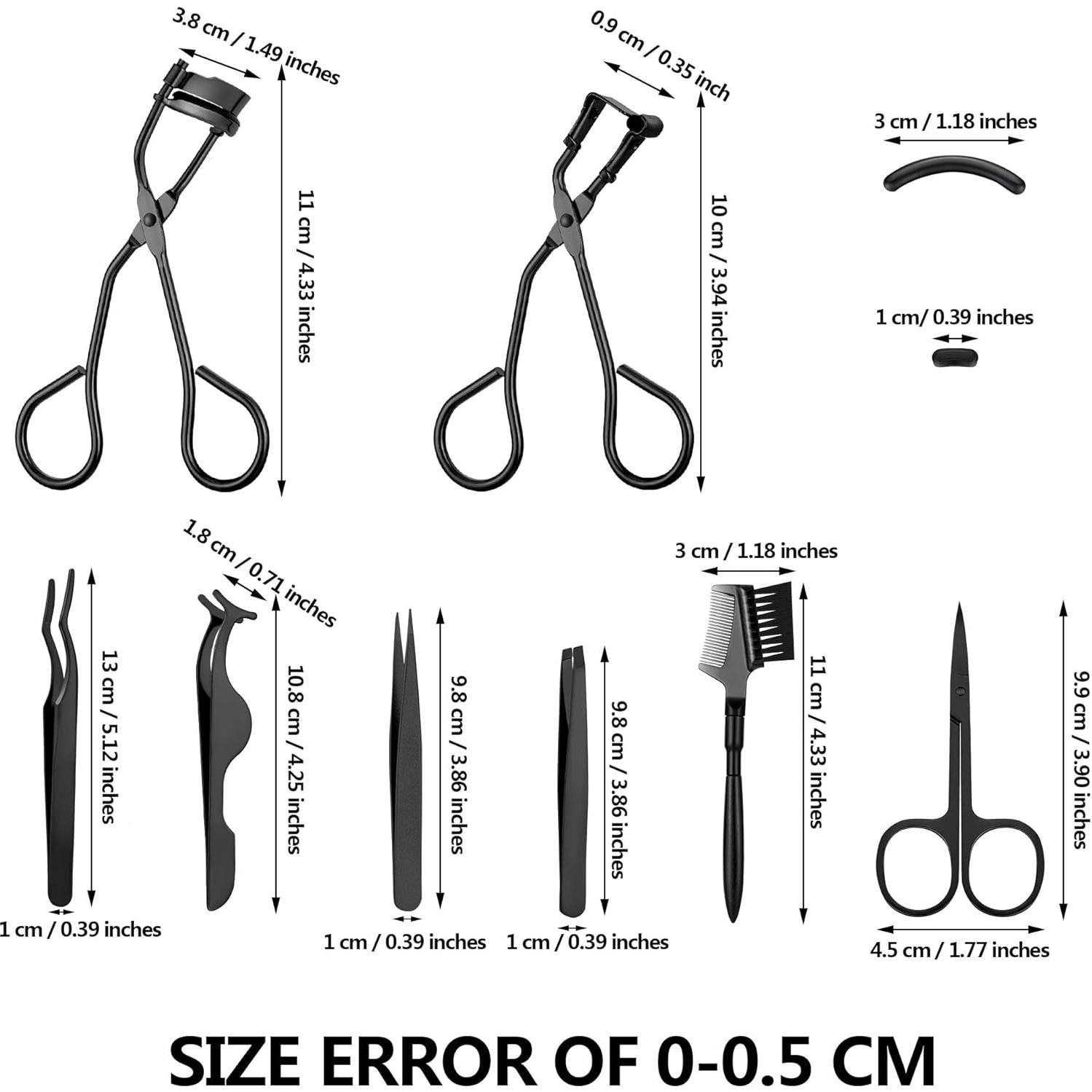 Juego de Herramientas de Maquillaje Mudder 48 Pcs Rizador de Pestañas