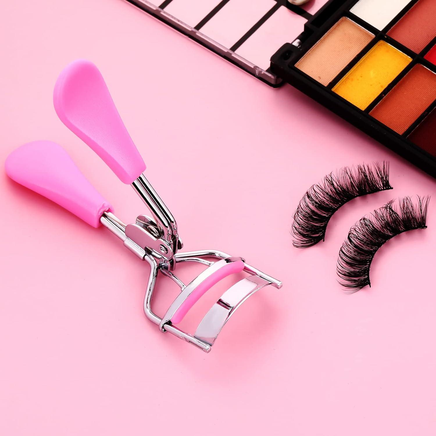 Rizador de Pestañas Sibba Rosa con 10 Almohadillas de Silicona