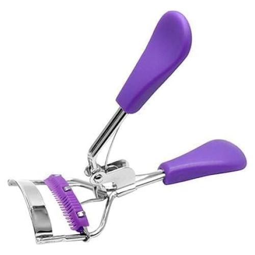 Rizador de Pestañas WLngtv Púrpura con Clip Peine Ergonómico