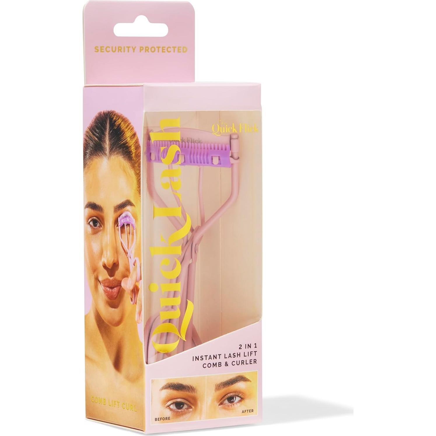 Rizador de Pestañas The Quick Flick con Peine - Rosa