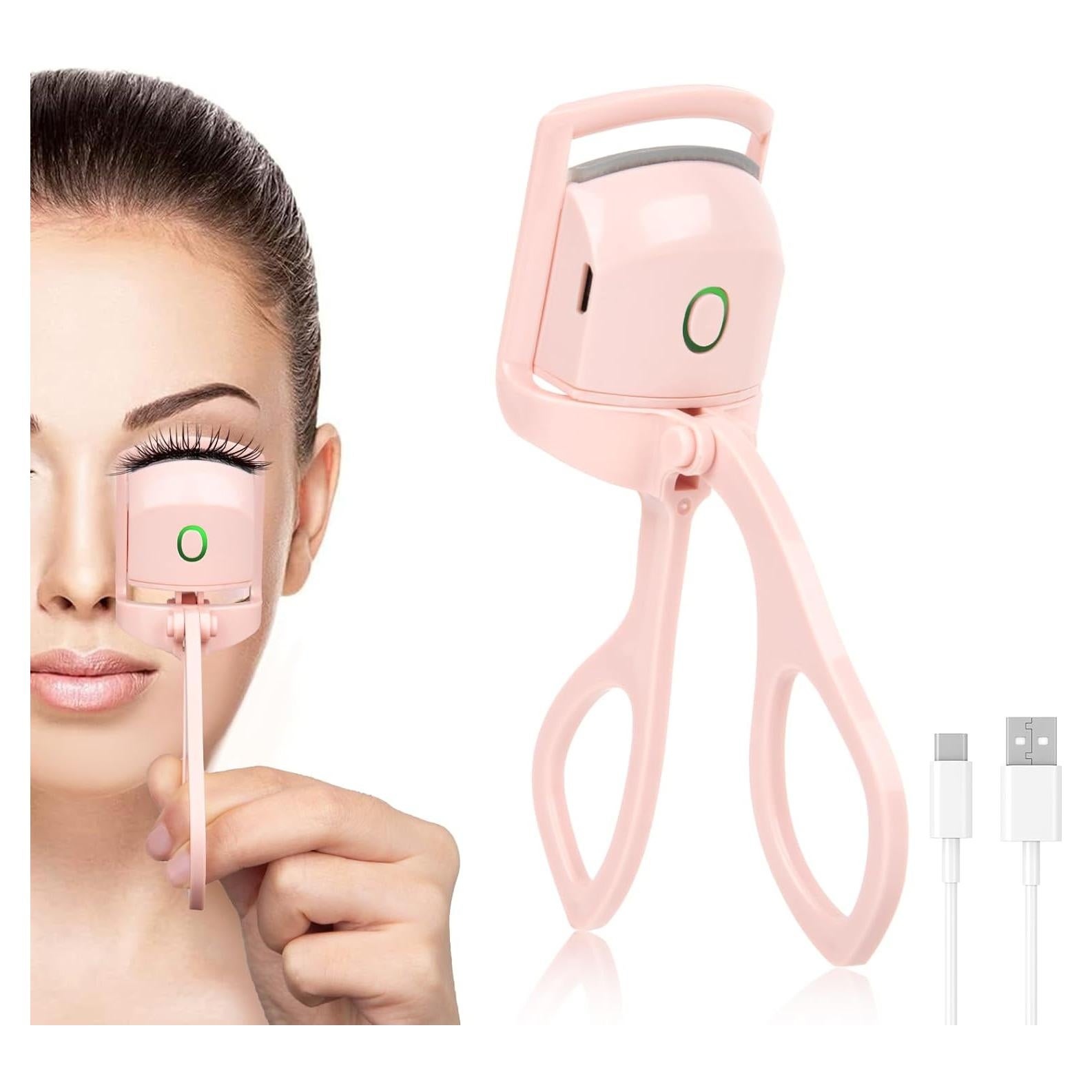 Rizador de Pestañas Eléctrico USB Recargable Rosa - 24H