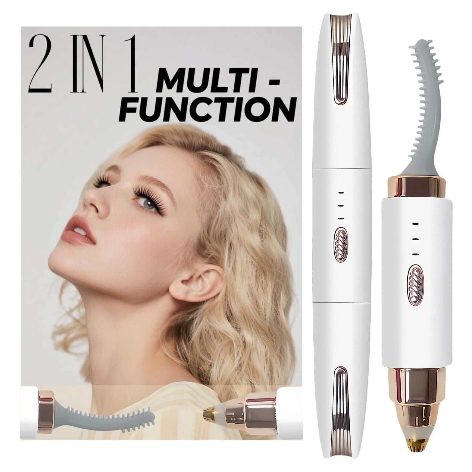 Rizador de Pestañas Calentado BUV 2 en 1 Blanco Recargable