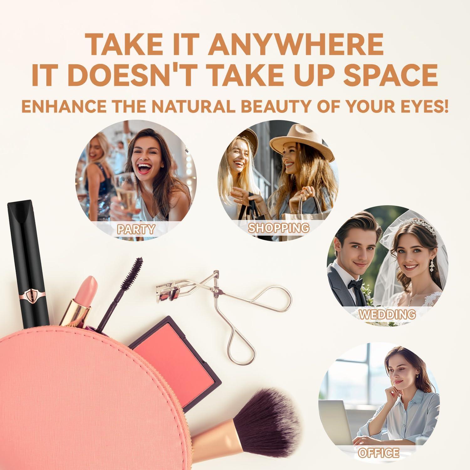 Rizador de Pestañas Calentado Jxbiu USB Recargable 3 Temperaturas