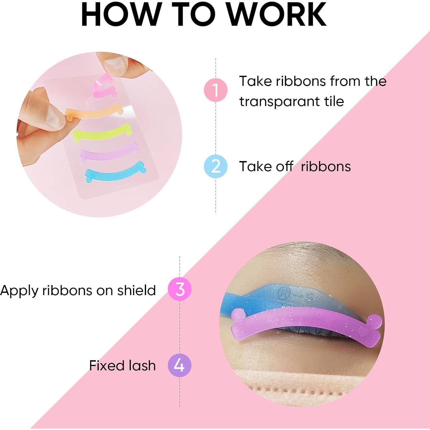 Cinta de Elevación de Pestañas PERMANIA 5 Pcs Silicona Suave