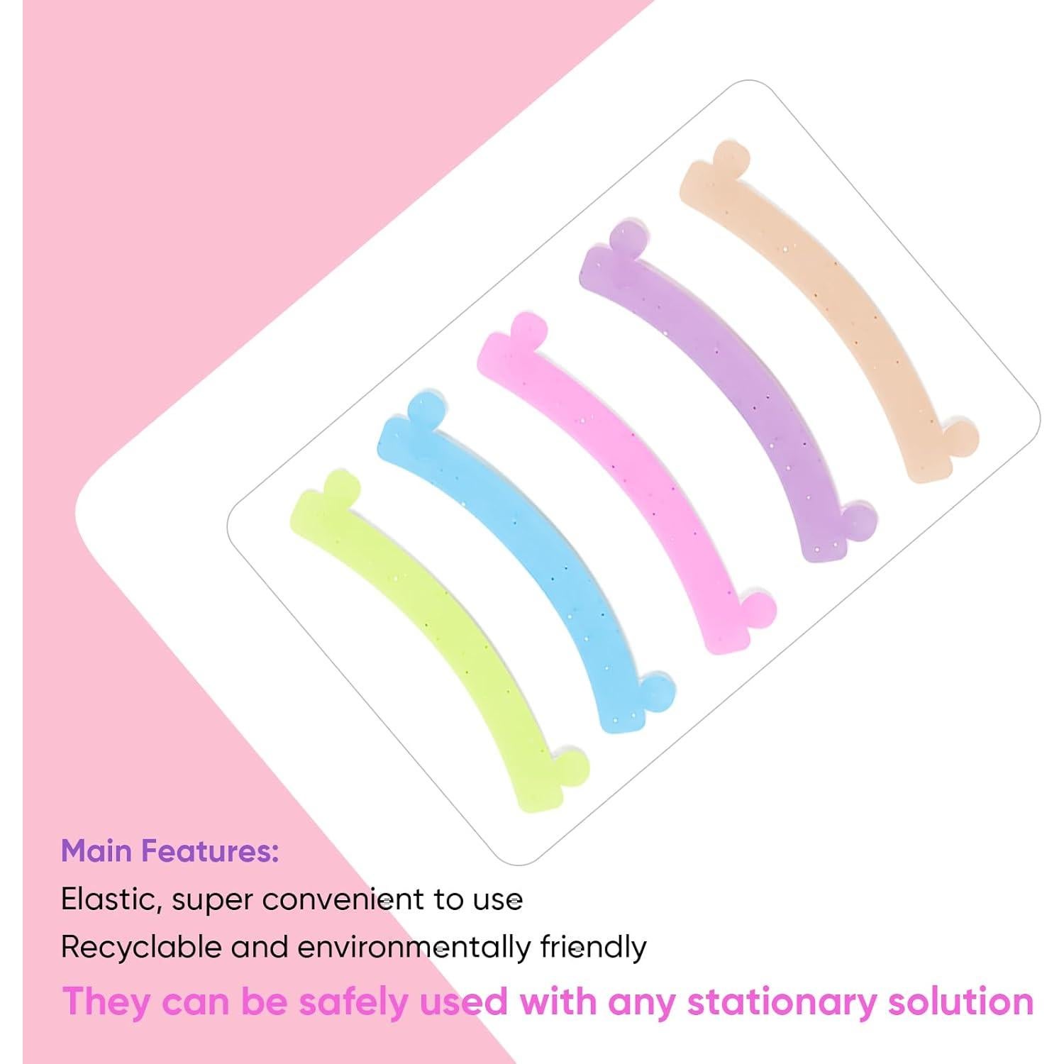 Cinta de Elevación de Pestañas PERMANIA 5 Pcs Silicona Suave