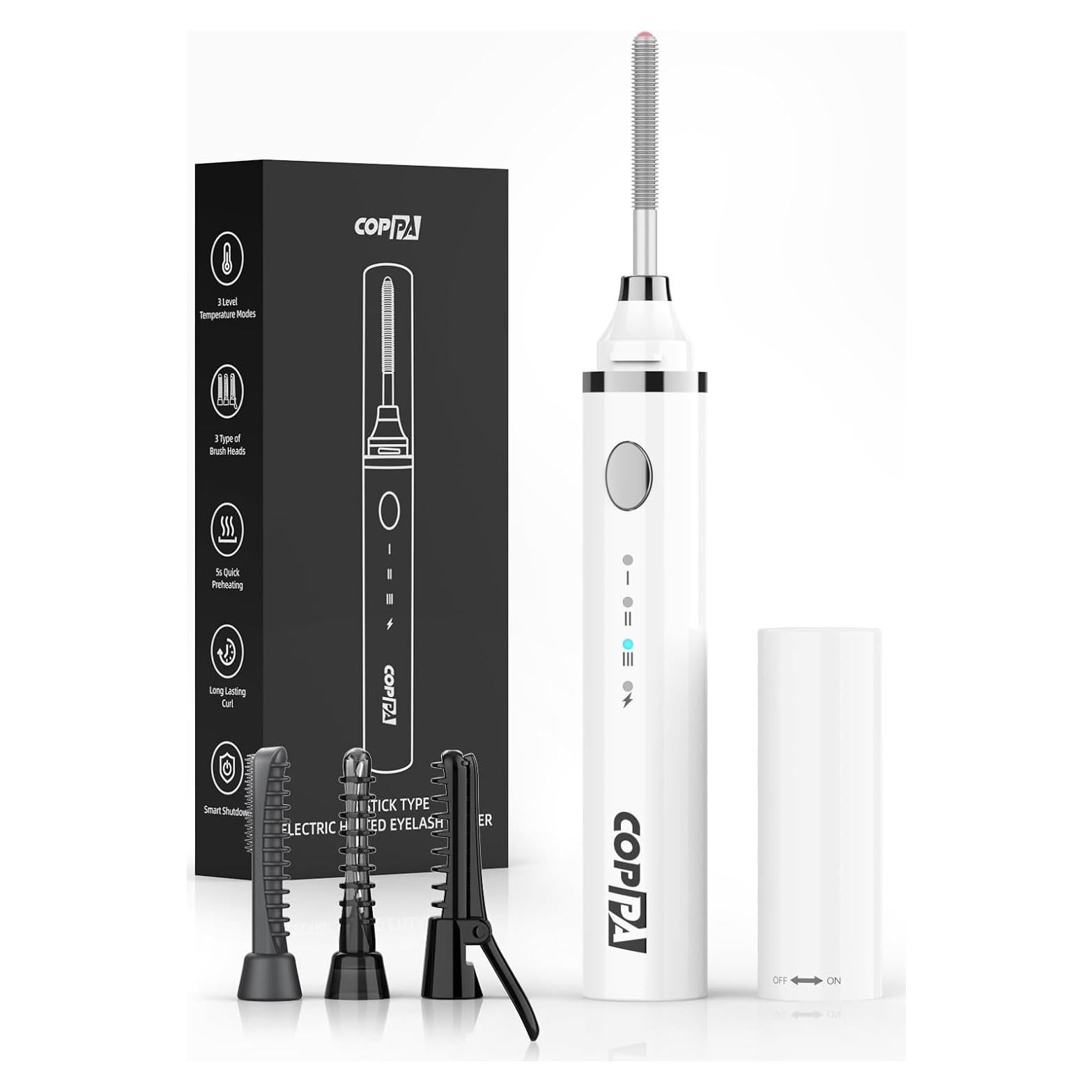 Rizador de Pestañas Eléctrico COPPA LP-1 3 en 1 Blanco