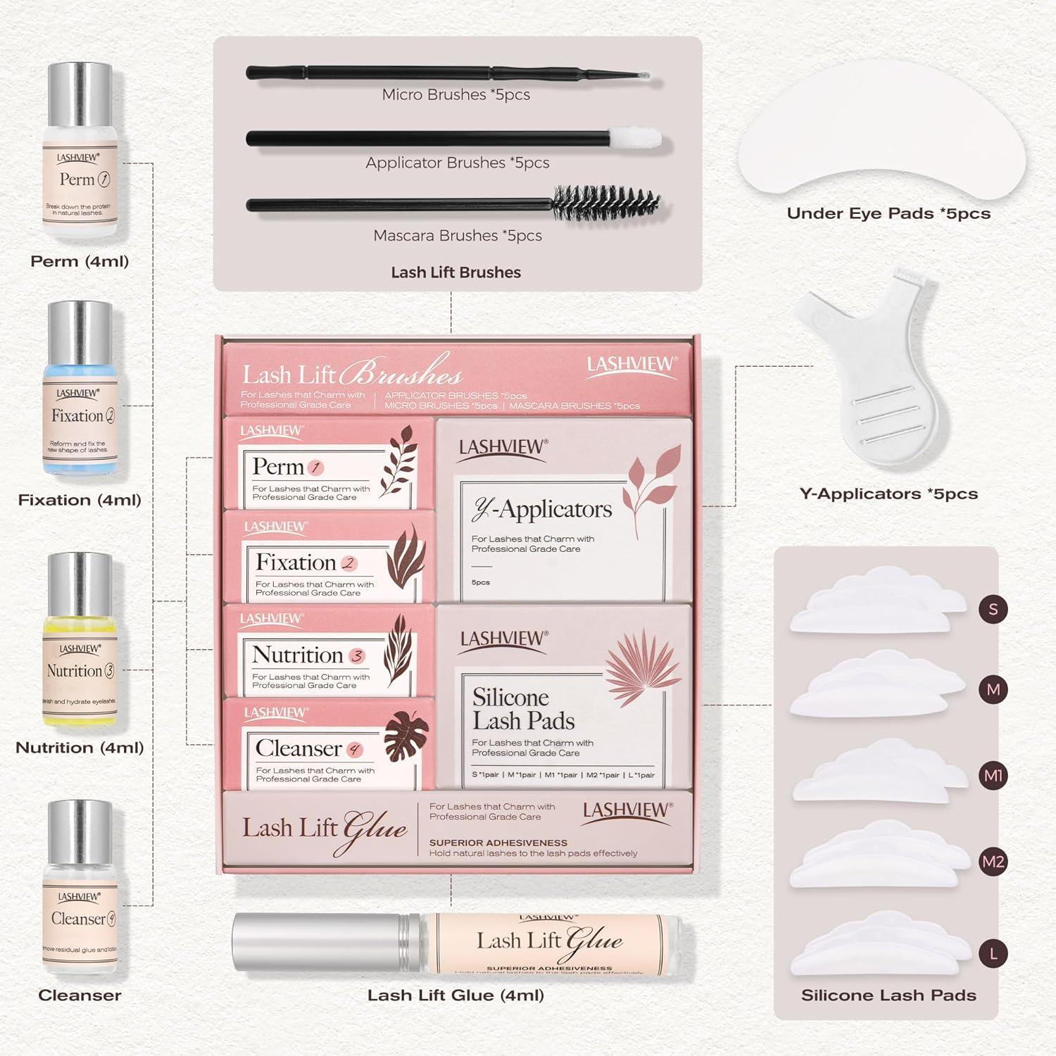 Kit de Elevación de Pestañas LASHVIEW - Rizado Semi-Permanente