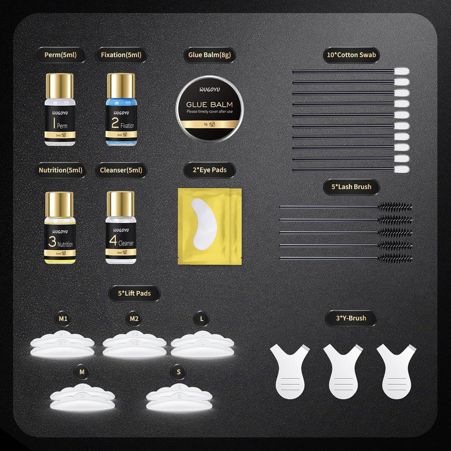 Kit de Elevación de Pestañas y Cejas WUGOYU 2 en 1 Profesional