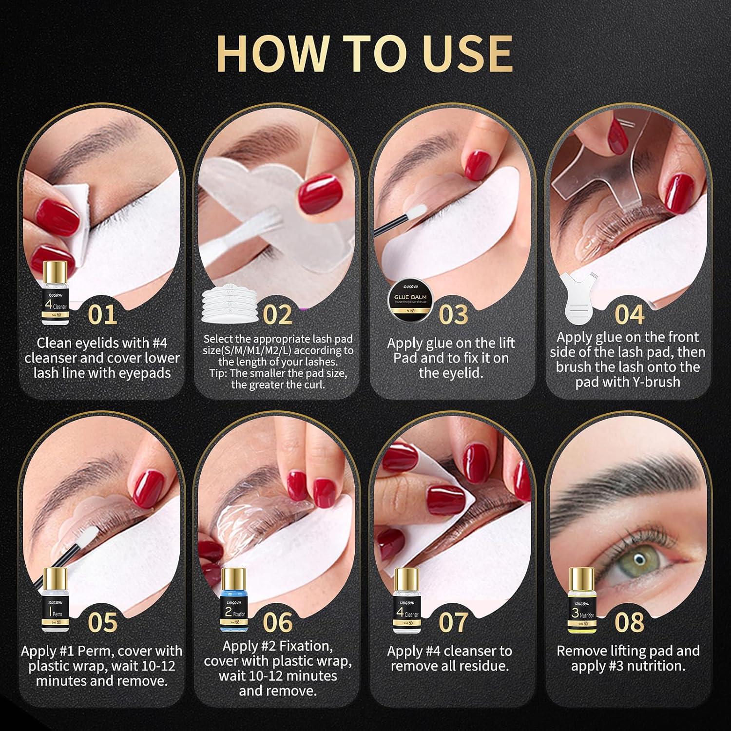 Kit de Elevación de Pestañas y Cejas WUGOYU 2 en 1 Profesional