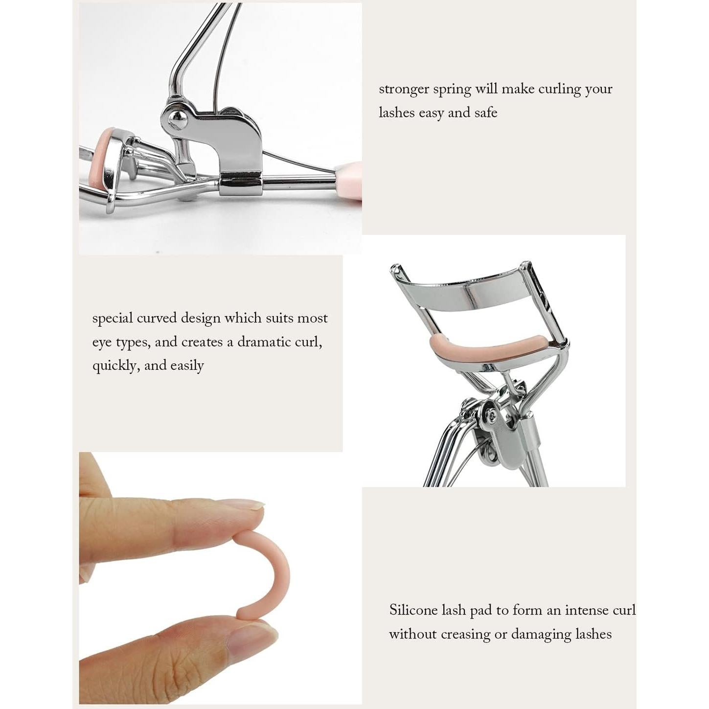 Juego de rizador y peine de pestañas 4 In Love - Rosa