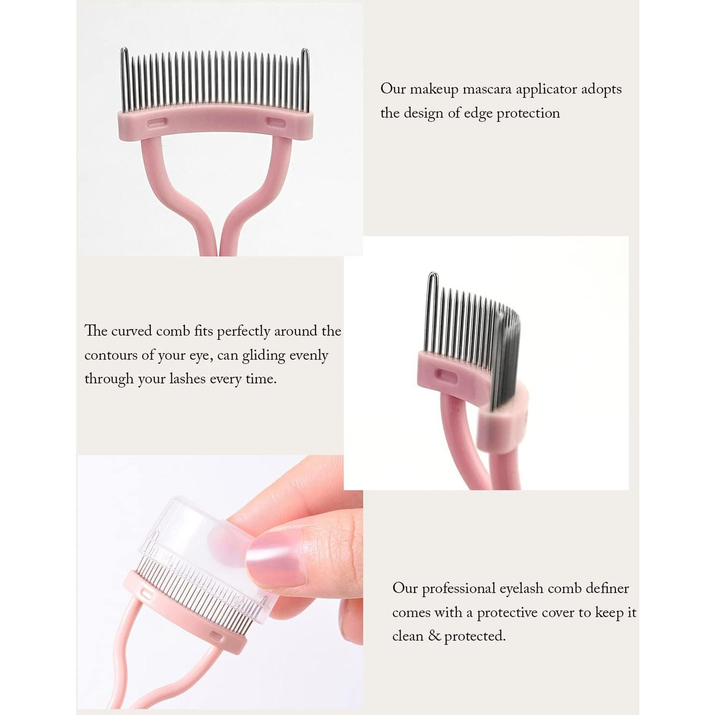 Juego de rizador y peine de pestañas 4 In Love - Rosa