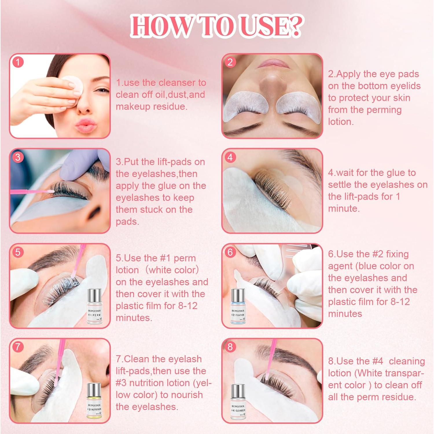 Kit de Elevación de Pestañas SUPGUDER - Permanente y Extensiones