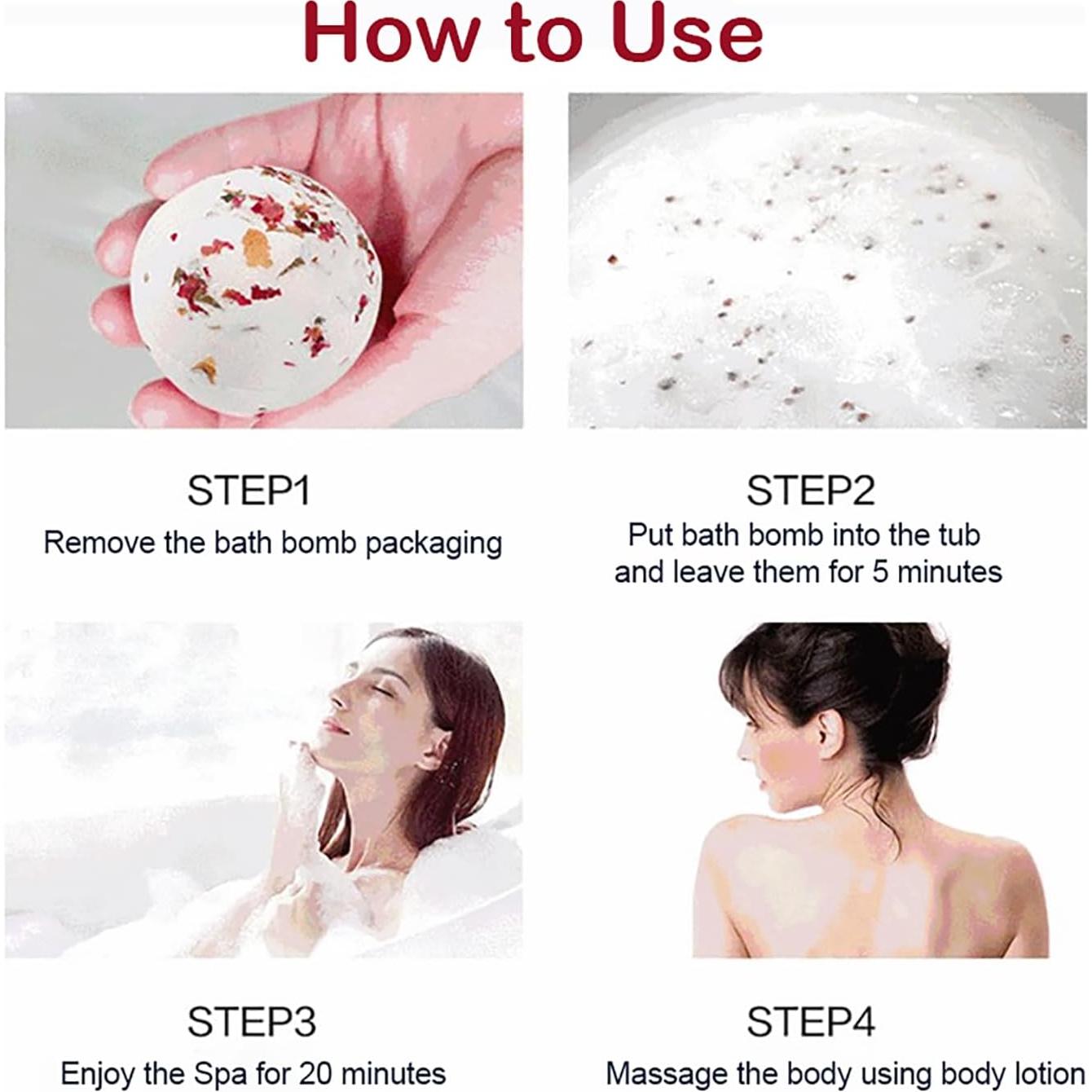 Juego de Bombas de Baño Fumgranth Leche de Rosa 132g