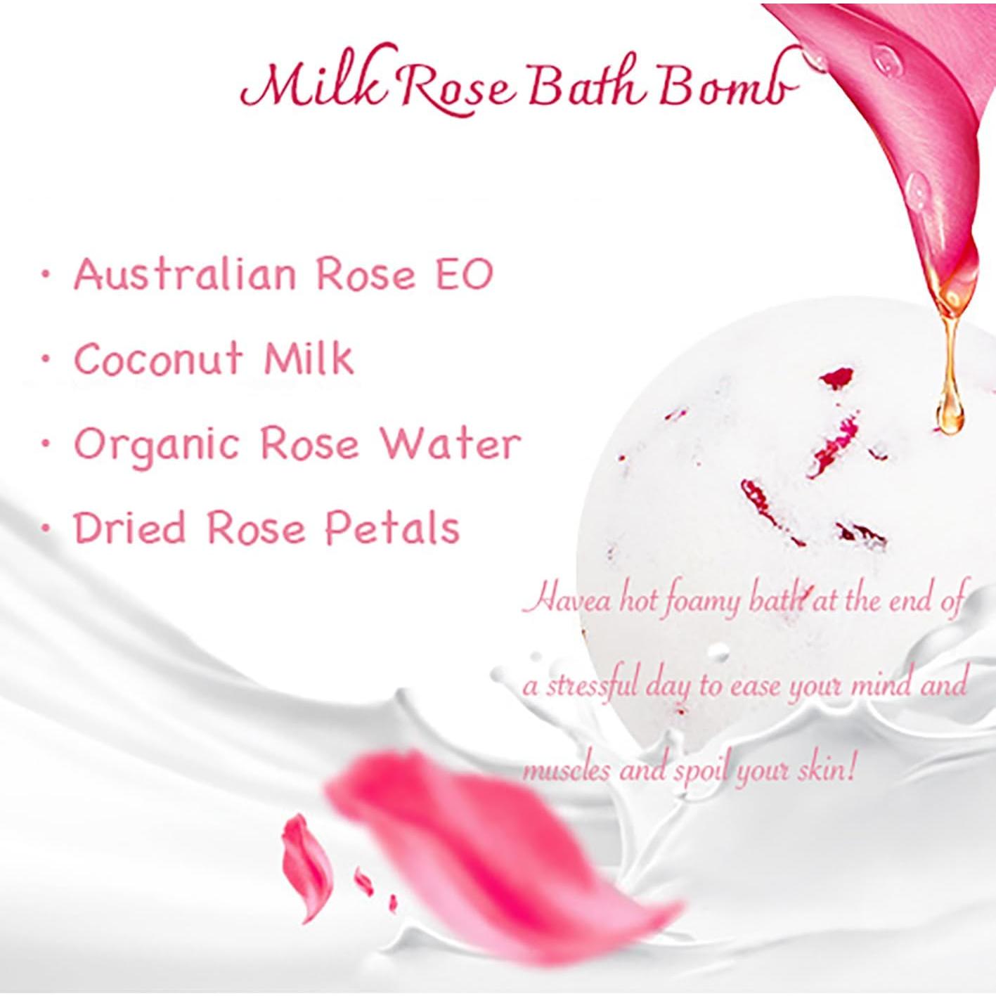 Juego de Bombas de Baño Fumgranth Leche de Rosa 132g