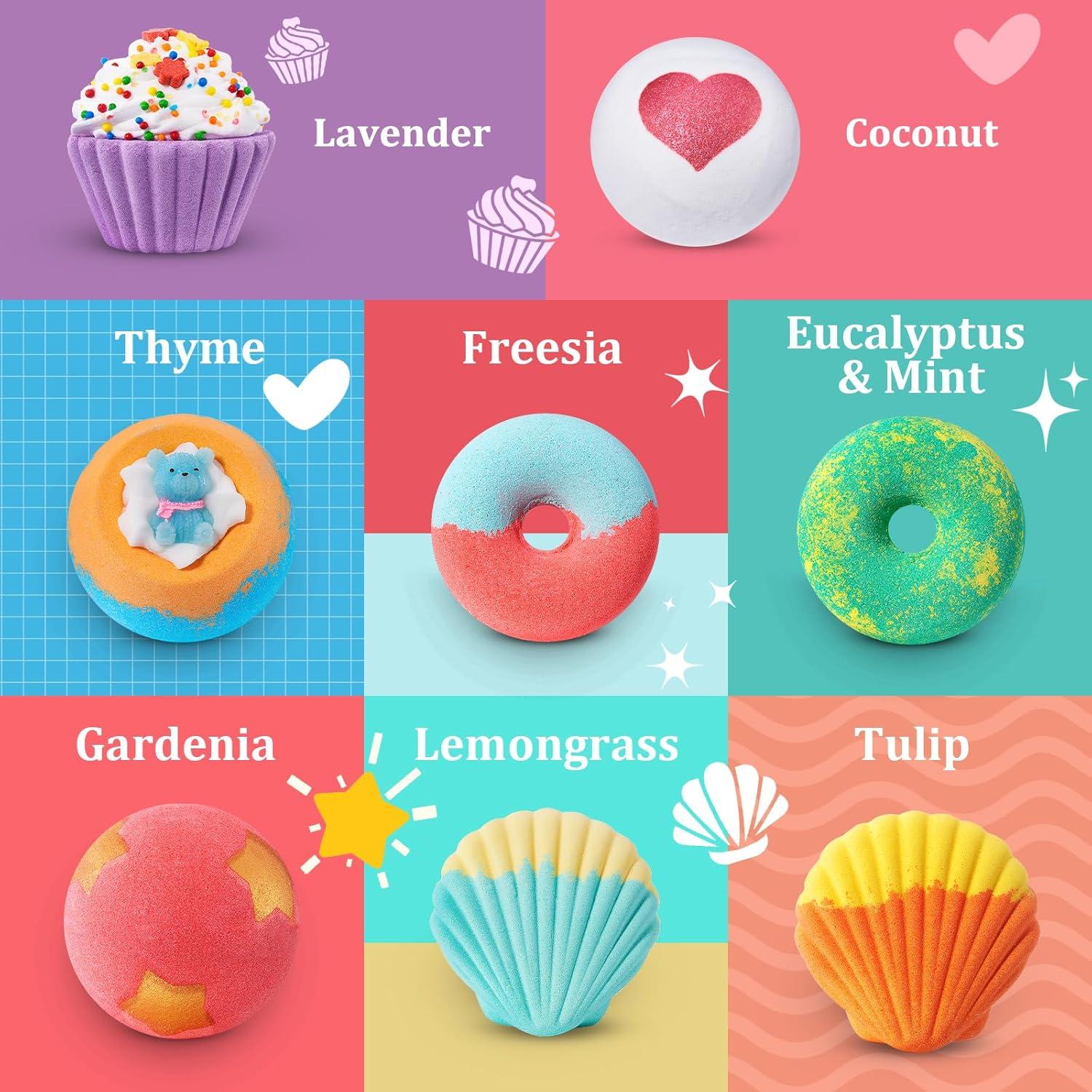 Set de 8 Bombas de Baño Orgánicas Perjoy - Regalos para Mujeres