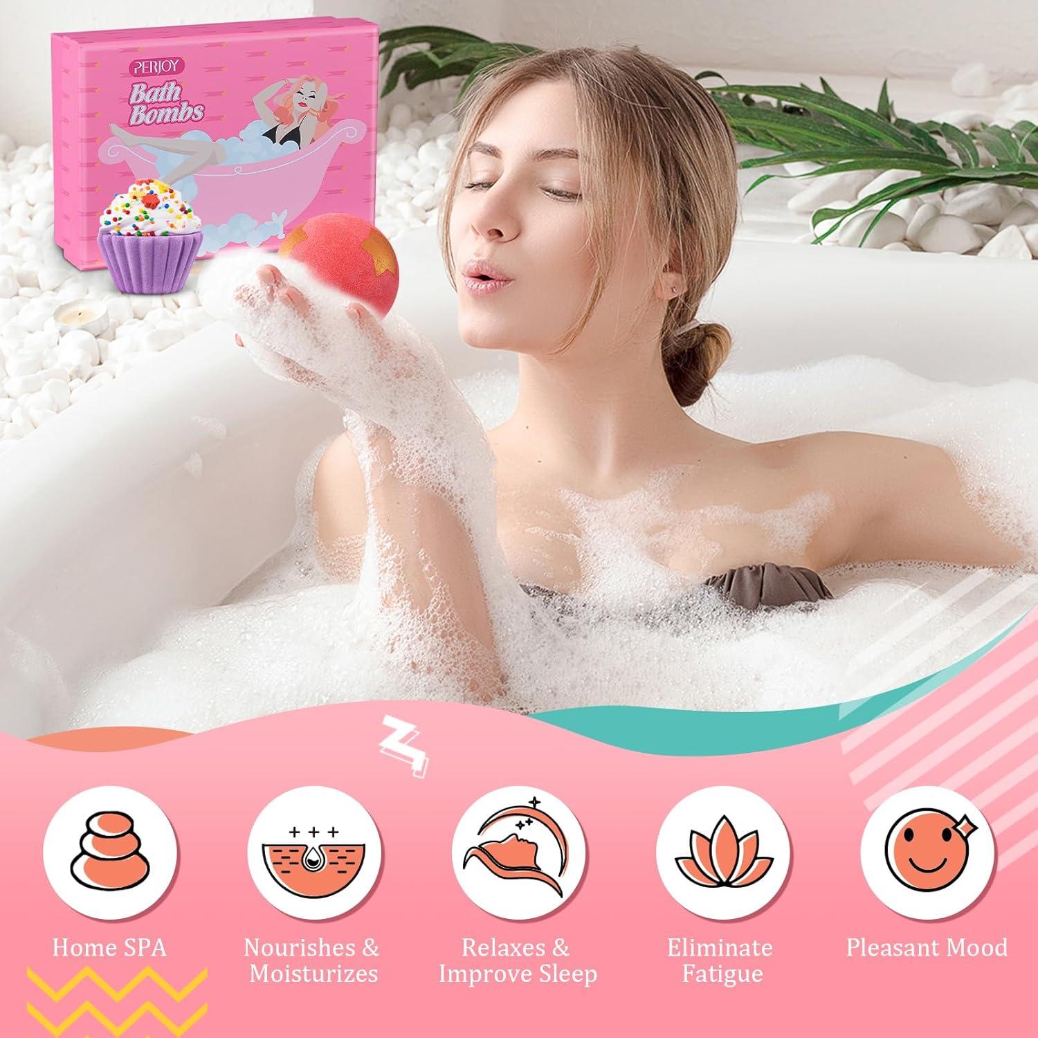 Set de 8 Bombas de Baño Orgánicas Perjoy - Regalos para Mujeres