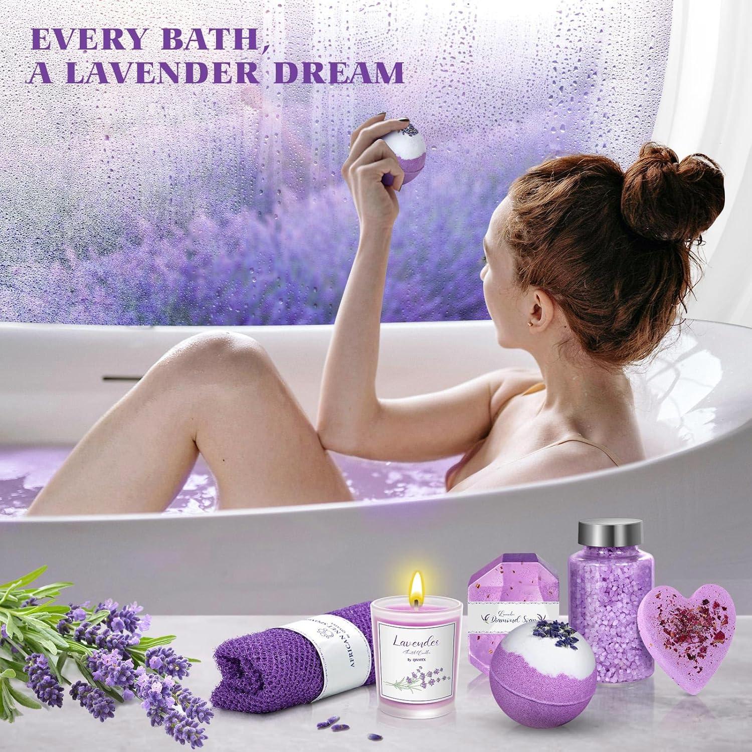 Set de Regalo de Baño Qivatex Lavanda - 6 Piezas